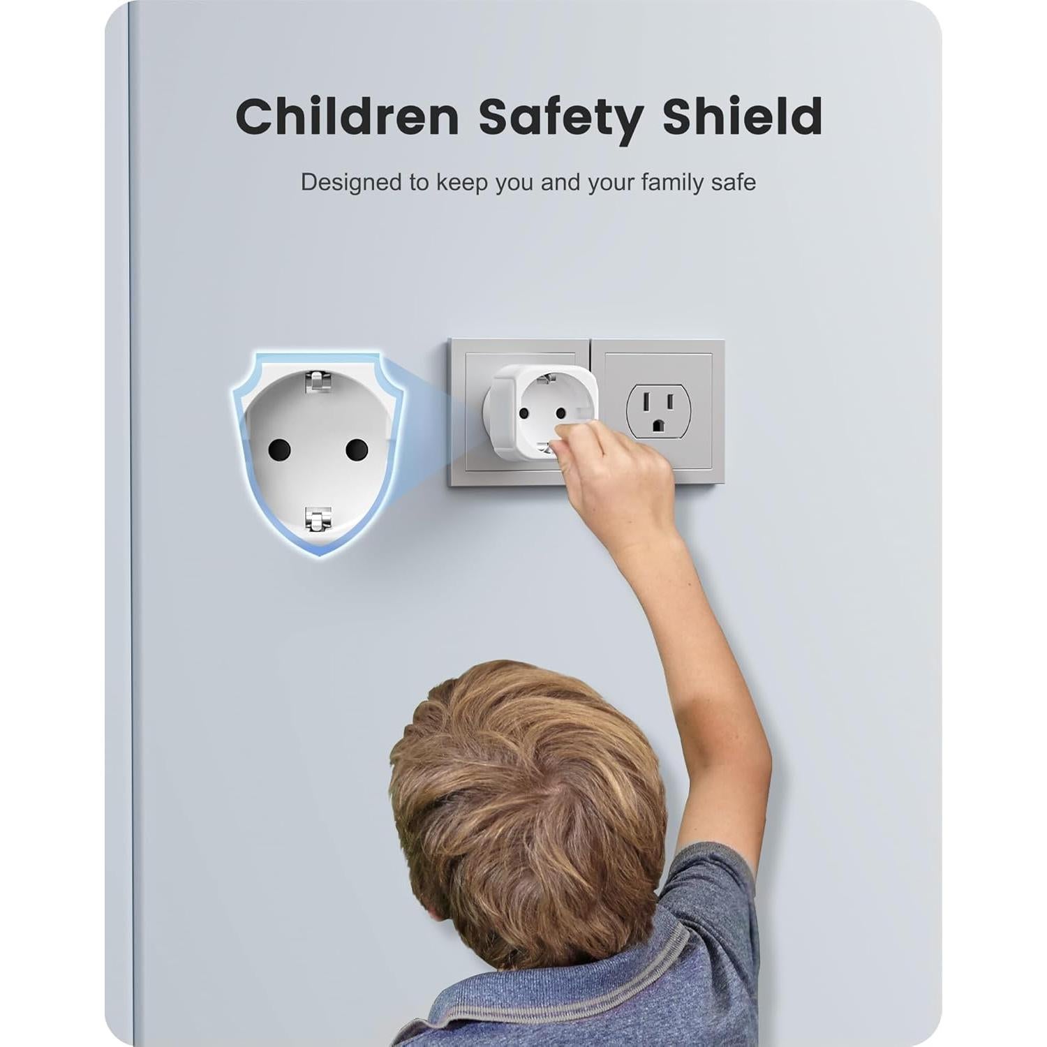 Adaptador de Enchufe LENCENT 2 Pack Europa a EE. UU. 15A