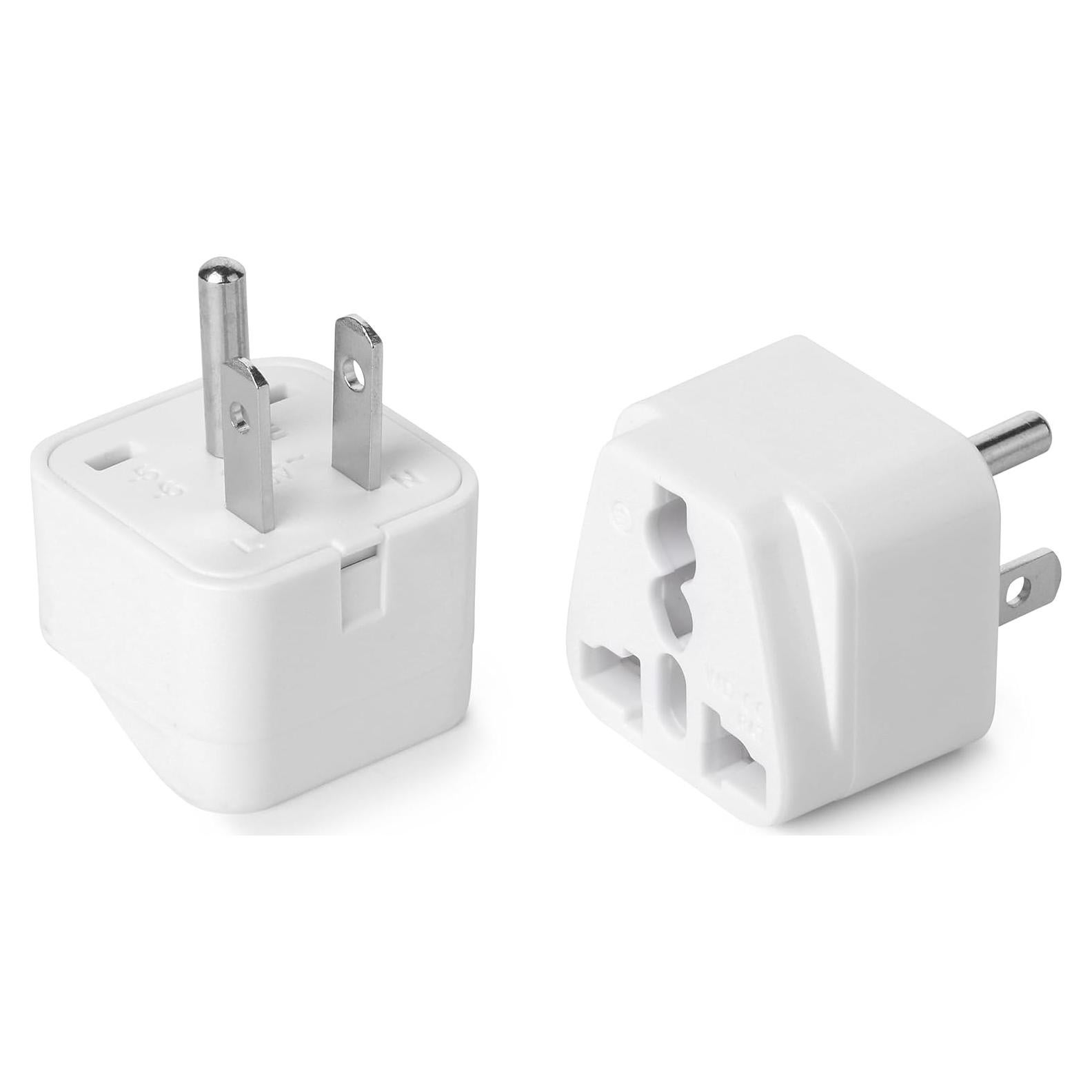 Adaptador de Enchufe Universal Bates - 2 Piezas Blanco