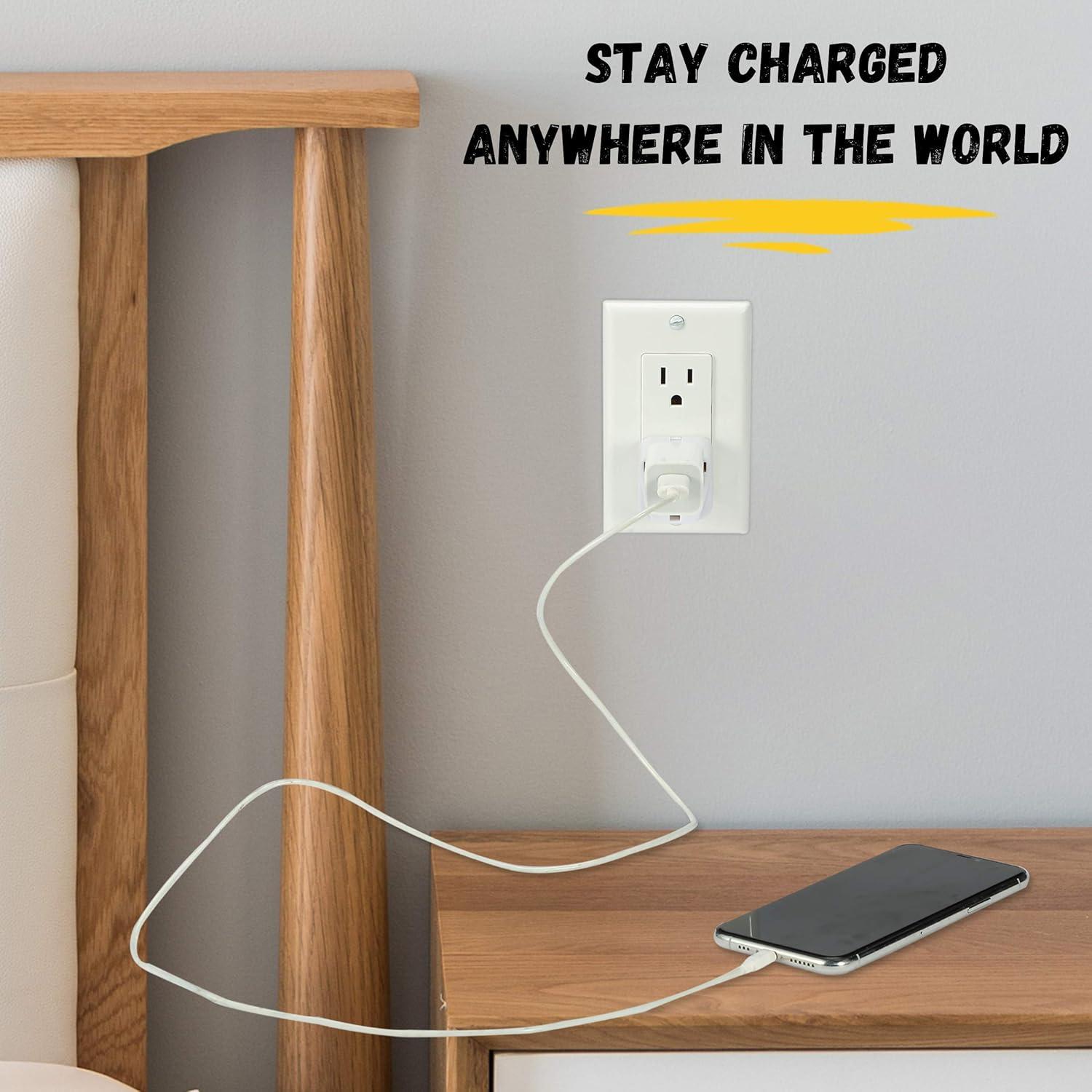 Adaptador de Enchufe Universal Bates - 2 Piezas Blanco