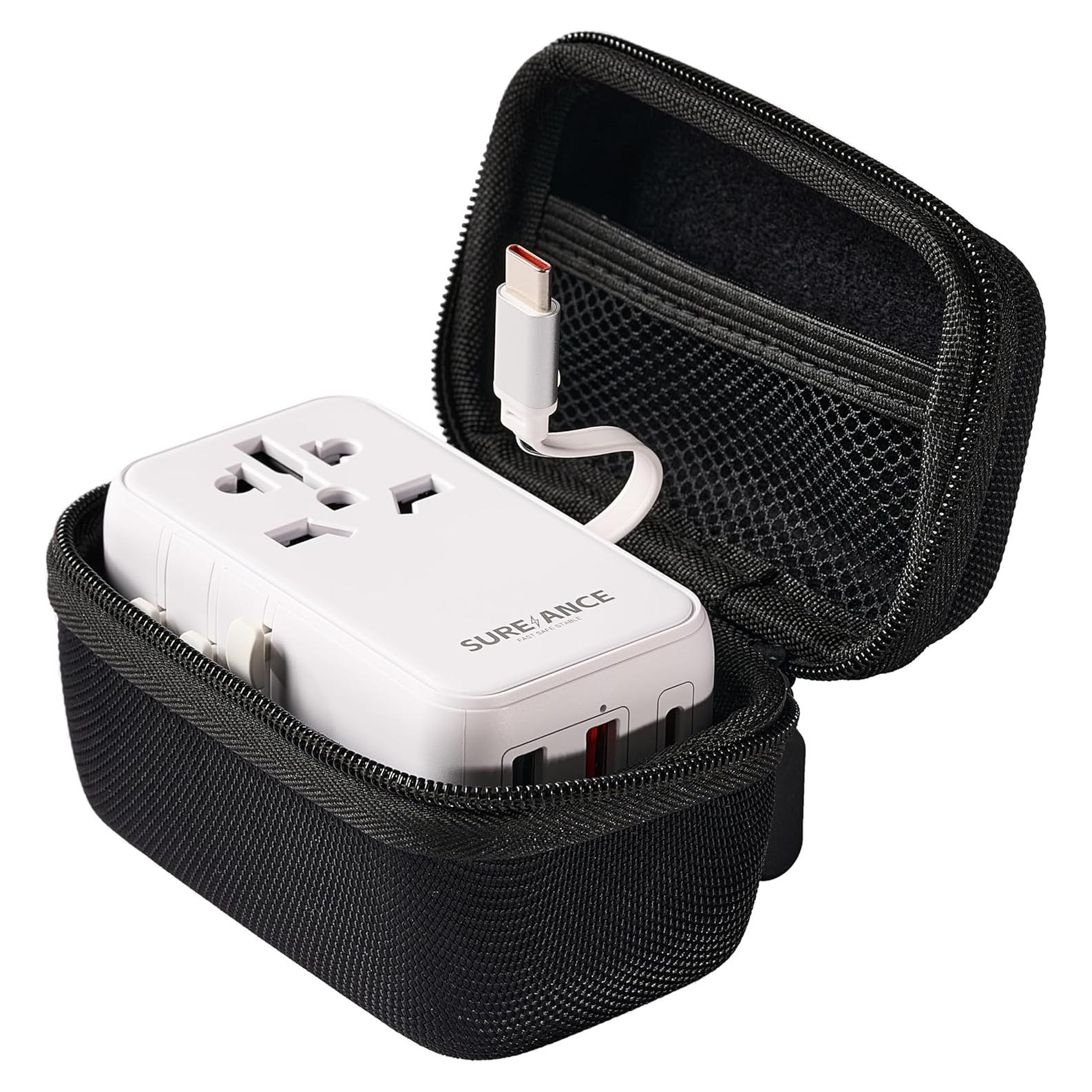 Adaptador de Viaje Universal Sureance 70W con USB-C 65W