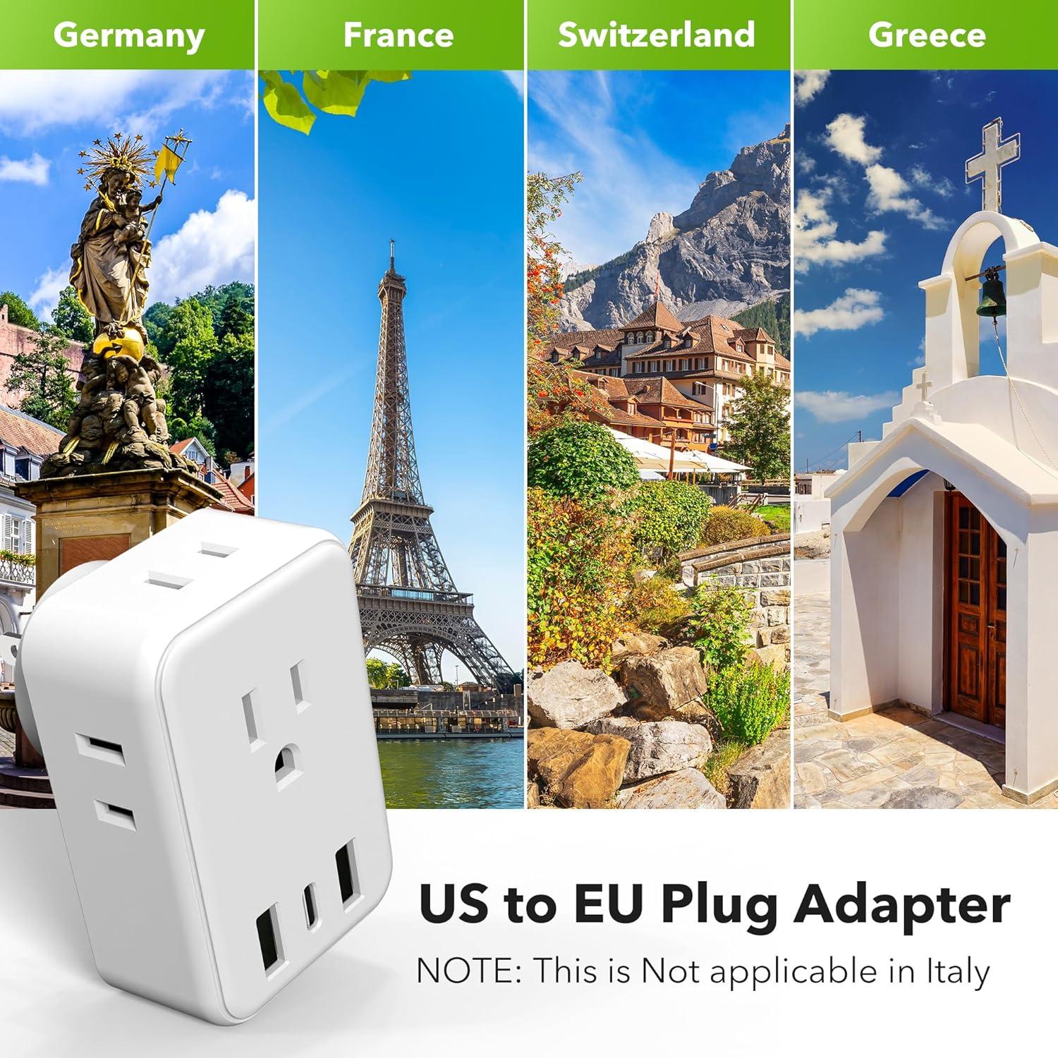 Adaptador de Enchufe de Viaje BN-LINK Tipo C 7-en-1 USB