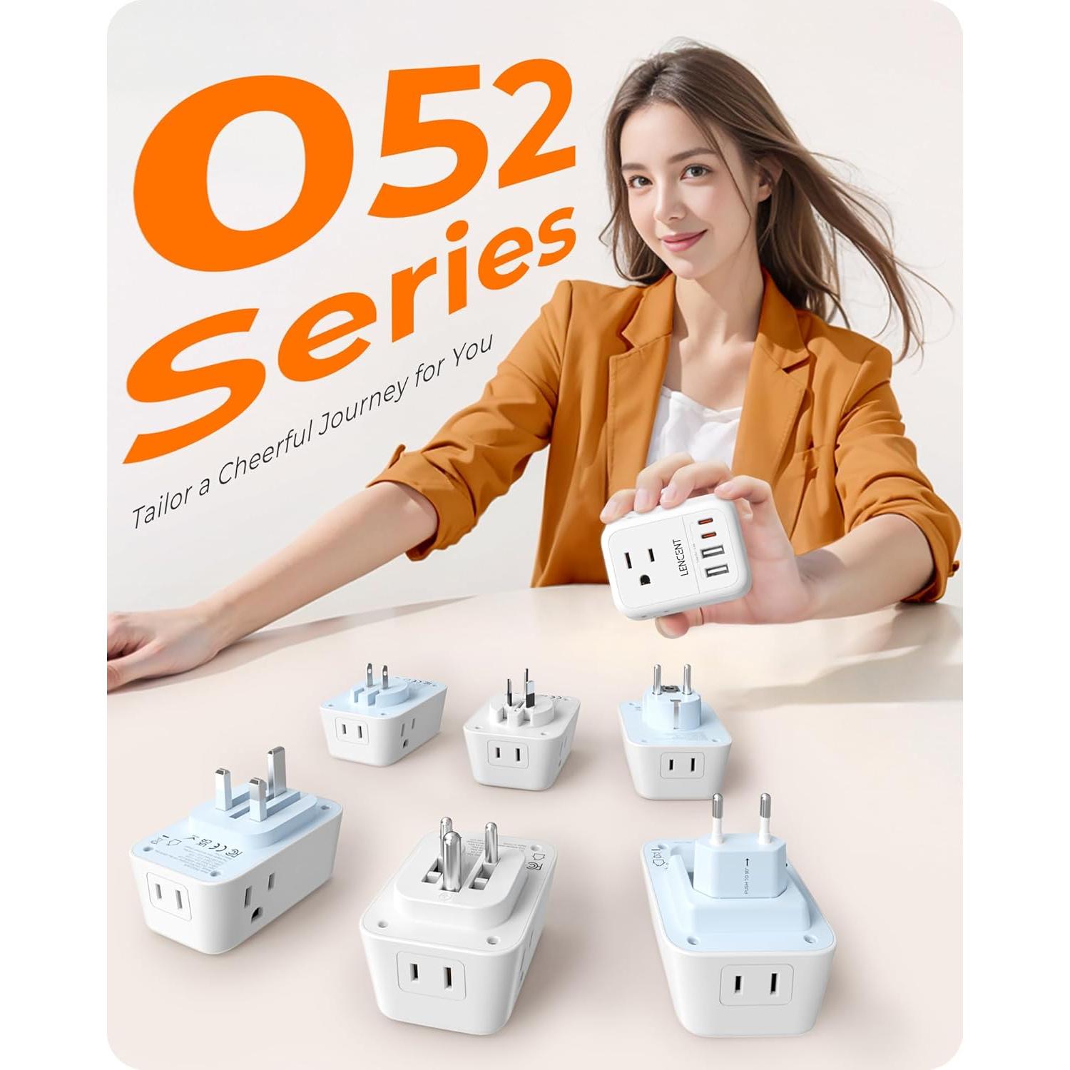 Adaptador de Enchufe LENCENT 2 Pack Tipo G Reino Unido 4 Salidas USB