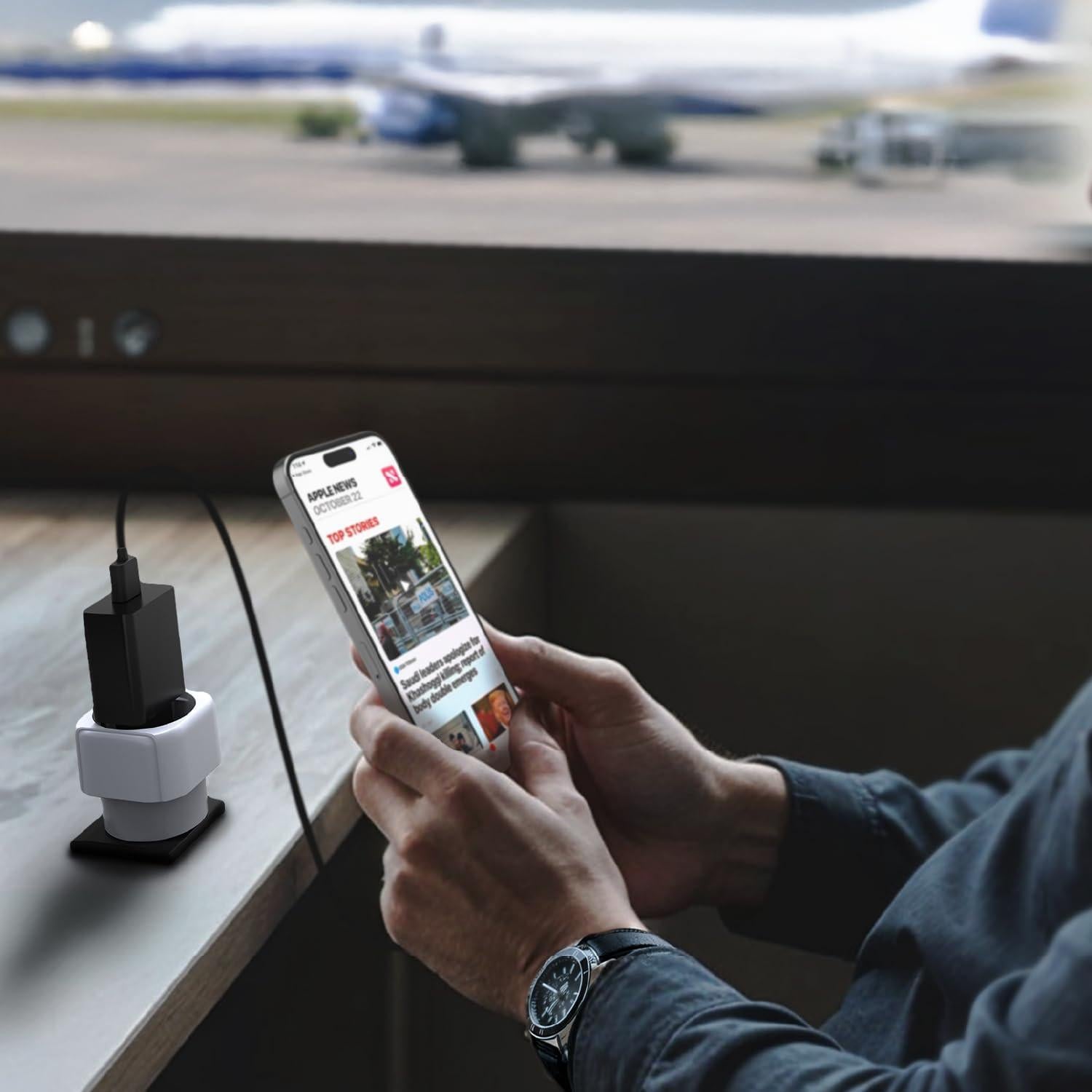 Adaptador de Enchufe Europeo a Estadounidense Fosmon - 1 Paquete