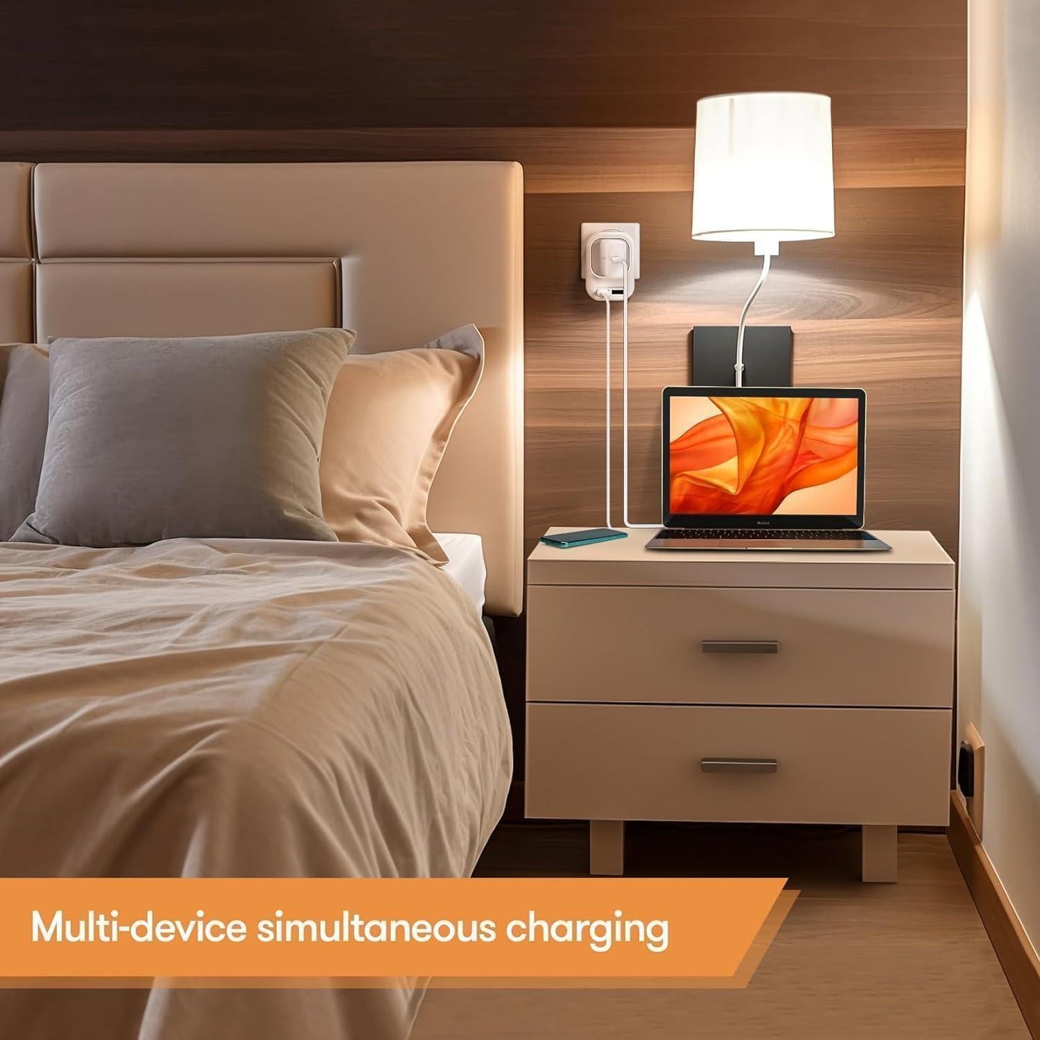 Convertidor de Voltaje Mapambo 220V a 110V con 2 USB y 2 USB-C