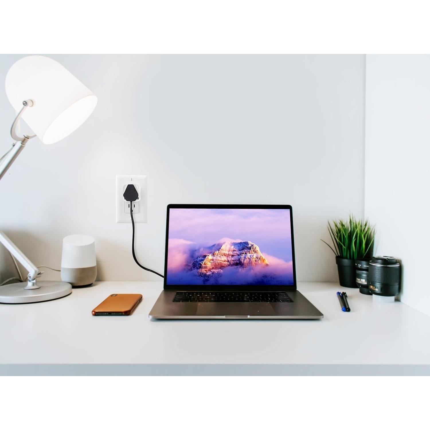 Adaptador de viaje Unidapt tipo B - Paquete de 2, blanco