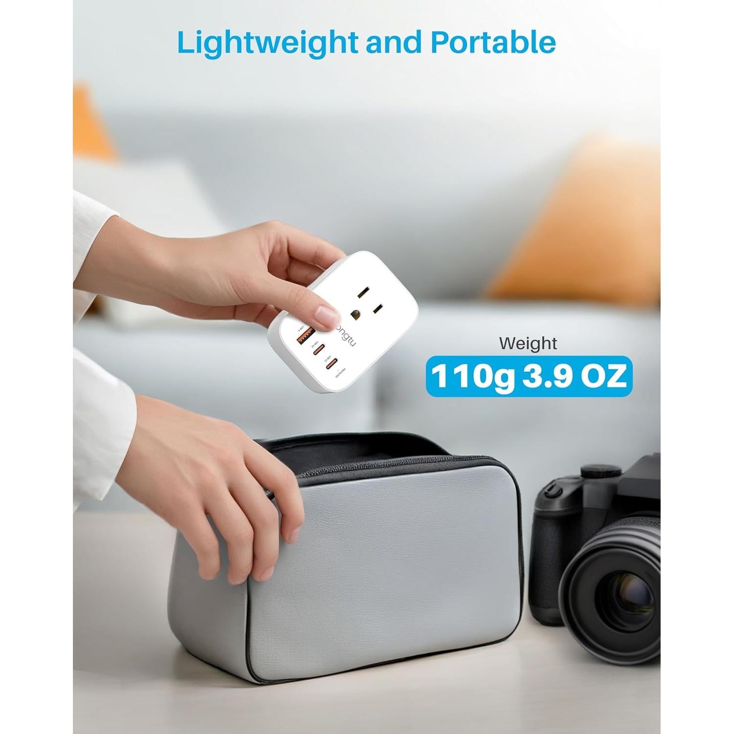 Adaptador de Enchufe de Viaje Tipo E/F 20W USB-C XiangRun