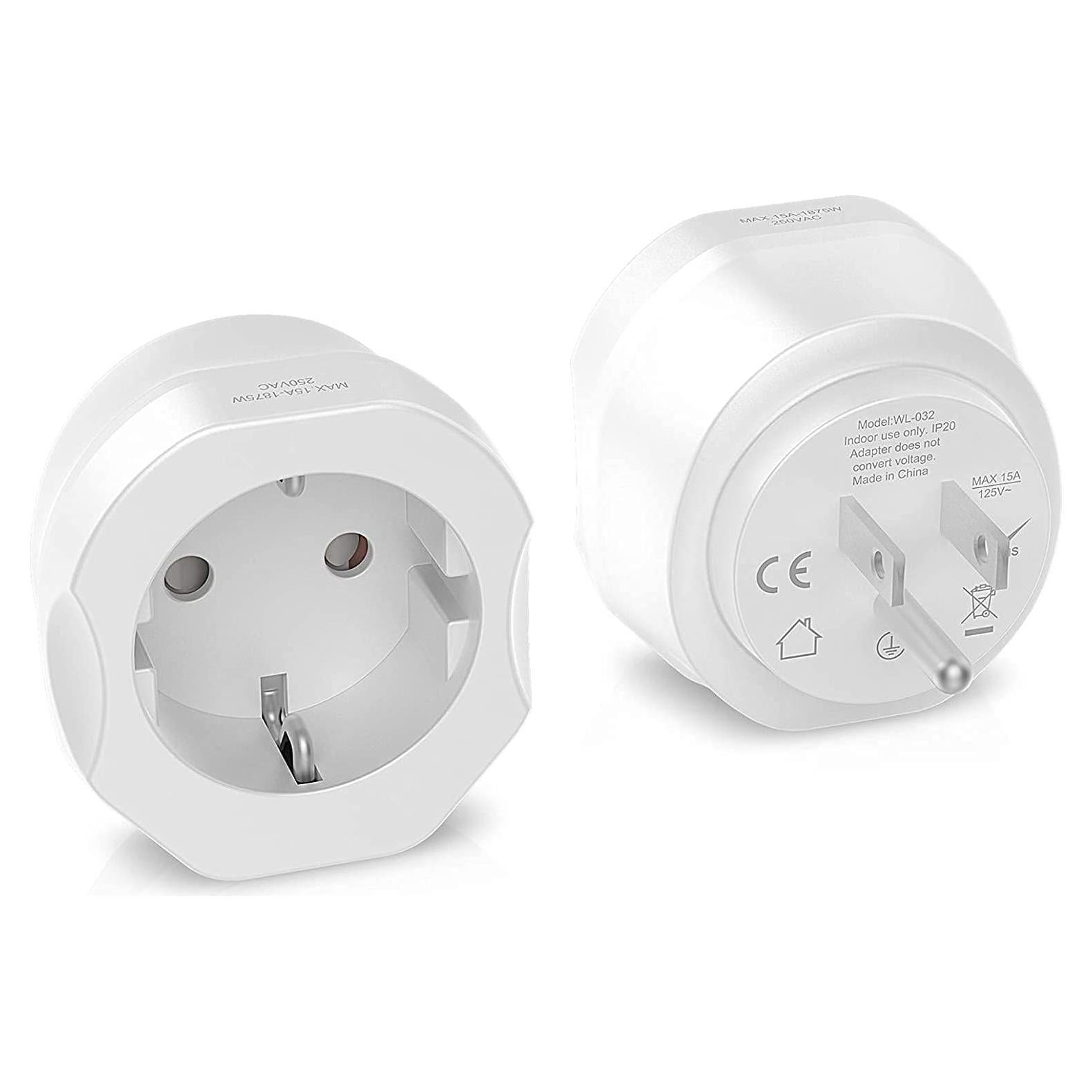 Adaptador de Enchufe Europeo a US VINTAR 3750W Tipo C E F