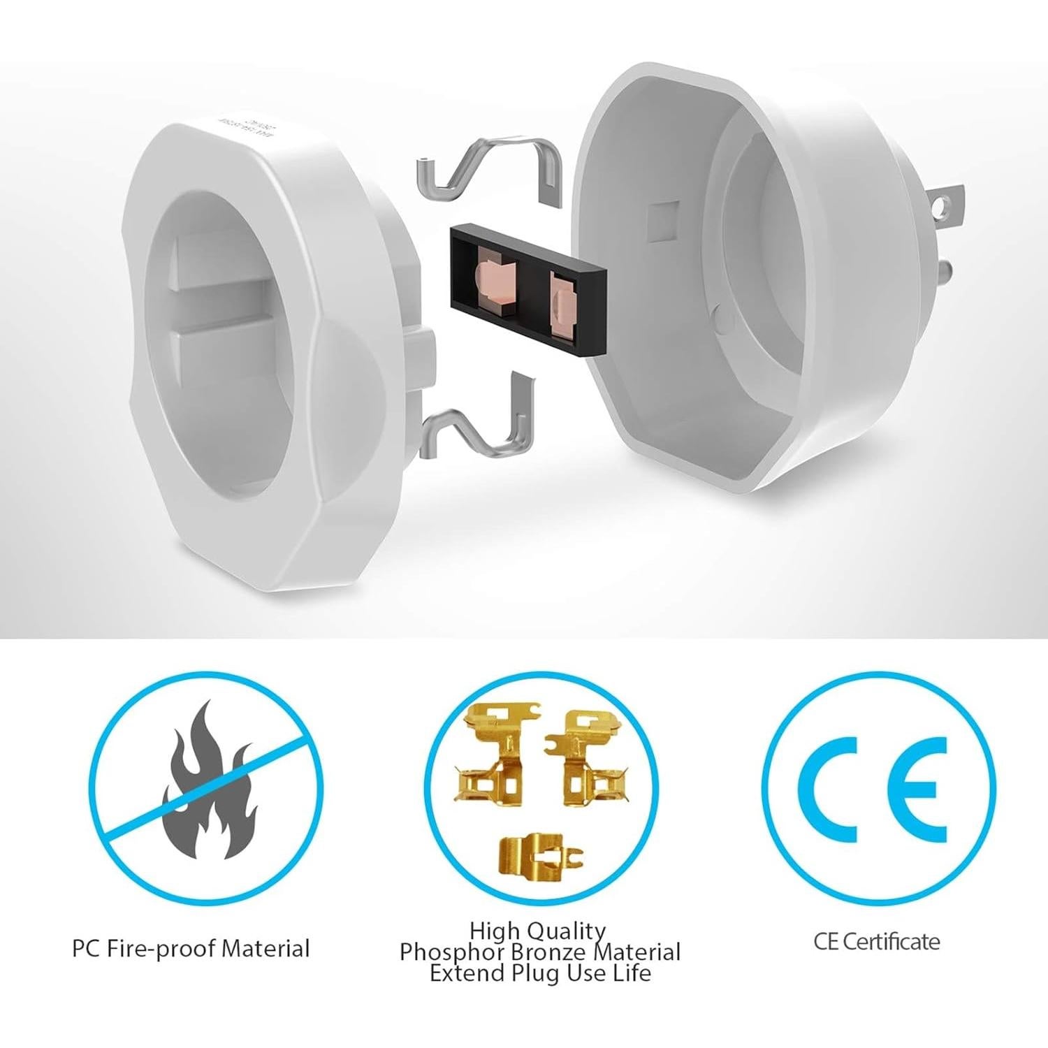 Adaptador de Enchufe Europeo a US VINTAR 3750W Tipo C E F