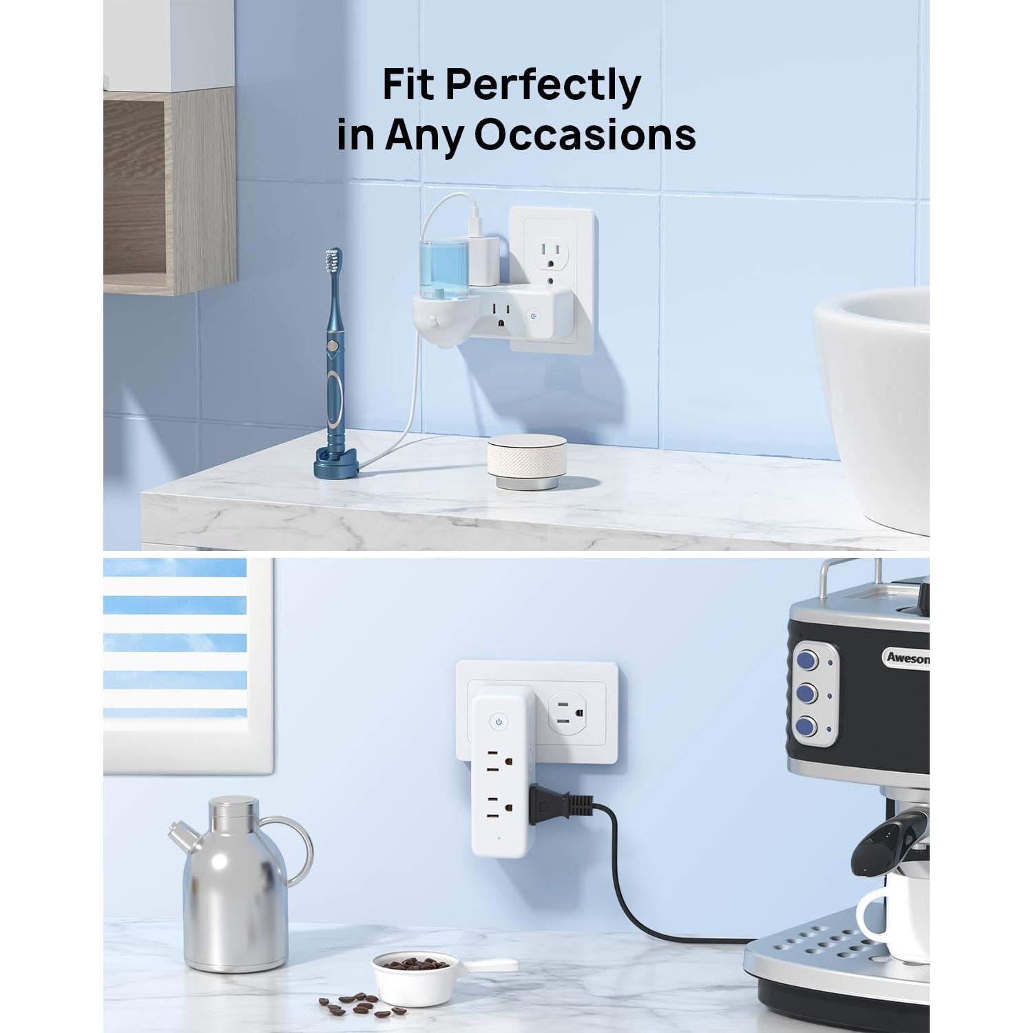 Extensor de Salida AC TROND 6 Salidas Rotatorio 360° 1440J