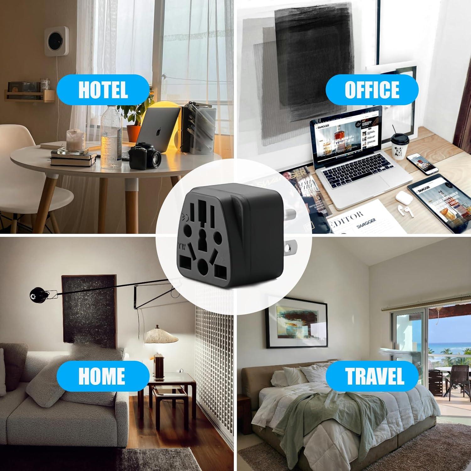 Adaptador de Enchufe de Viaje XinRunXing 2 Piezas Tipo B