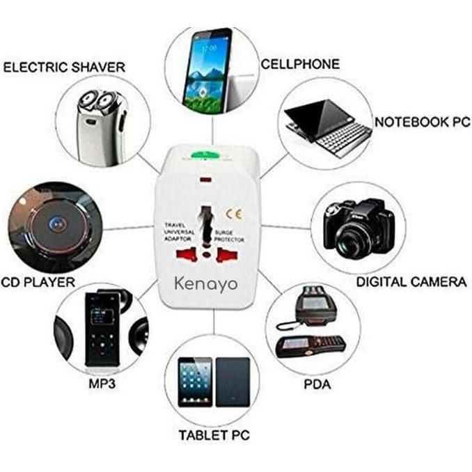 Adaptador de Corriente Universal Kenayo - Cargador de Viaje Internacional