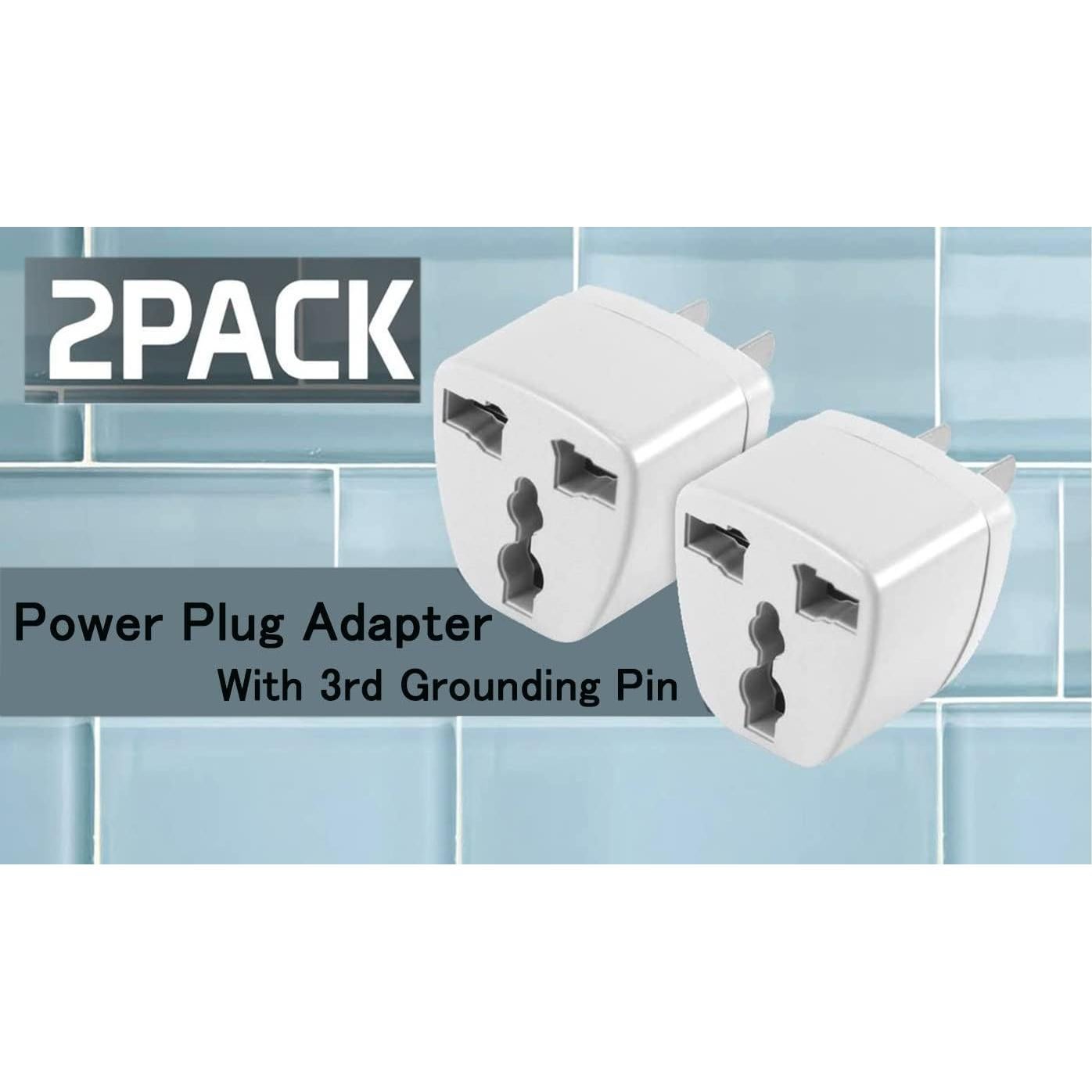 Adaptador de Enchufe de Poder 2 PZS Blanco - Viaje Mundial