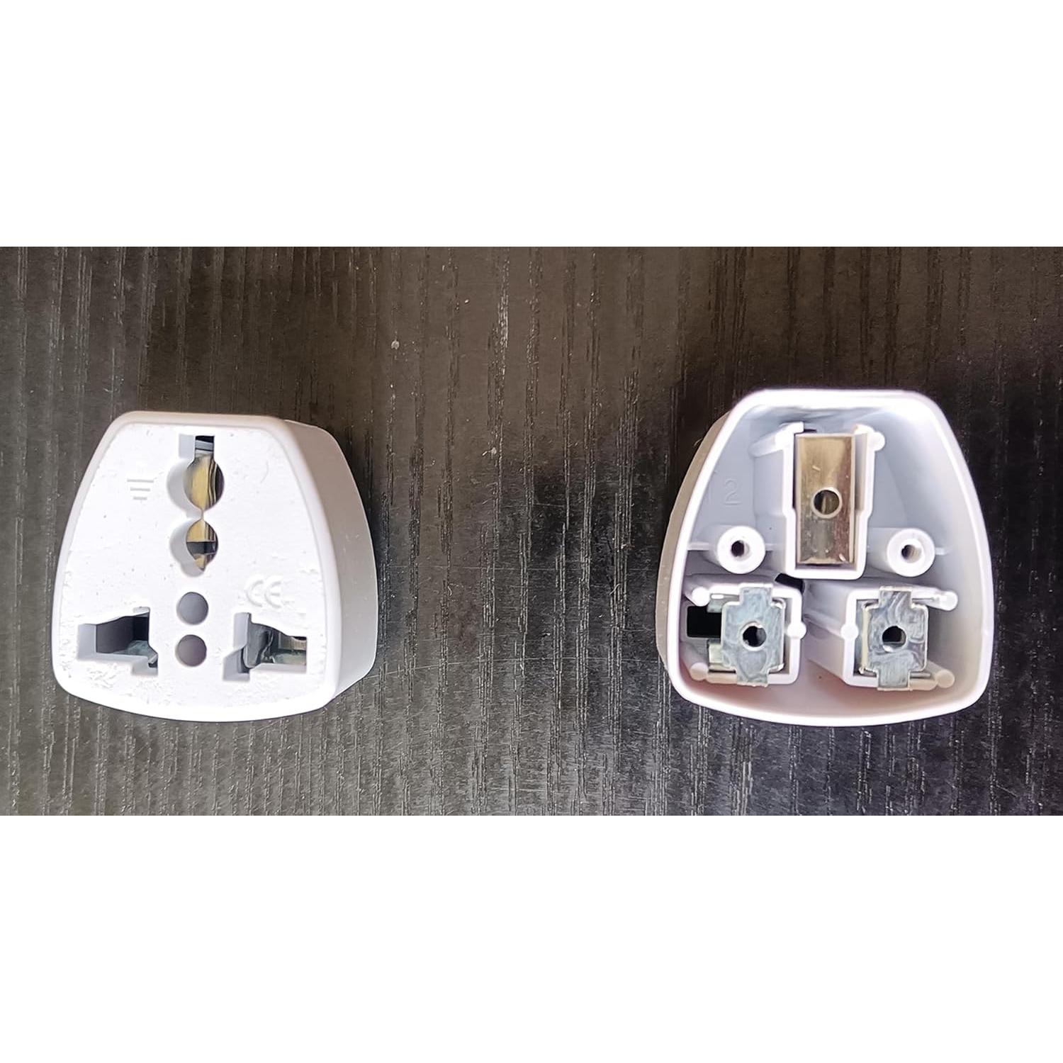 Adaptador de Enchufe de Poder 2 PZS Blanco - Viaje Mundial