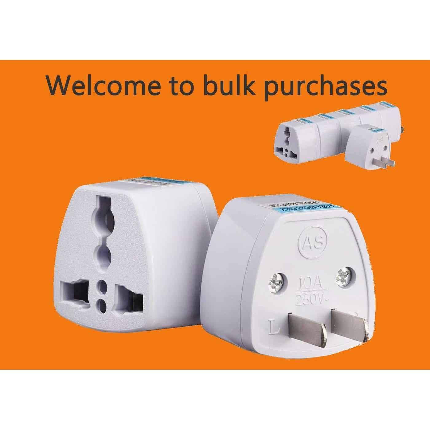 Adaptador de Enchufe de Poder 2 PZS Blanco - Viaje Mundial