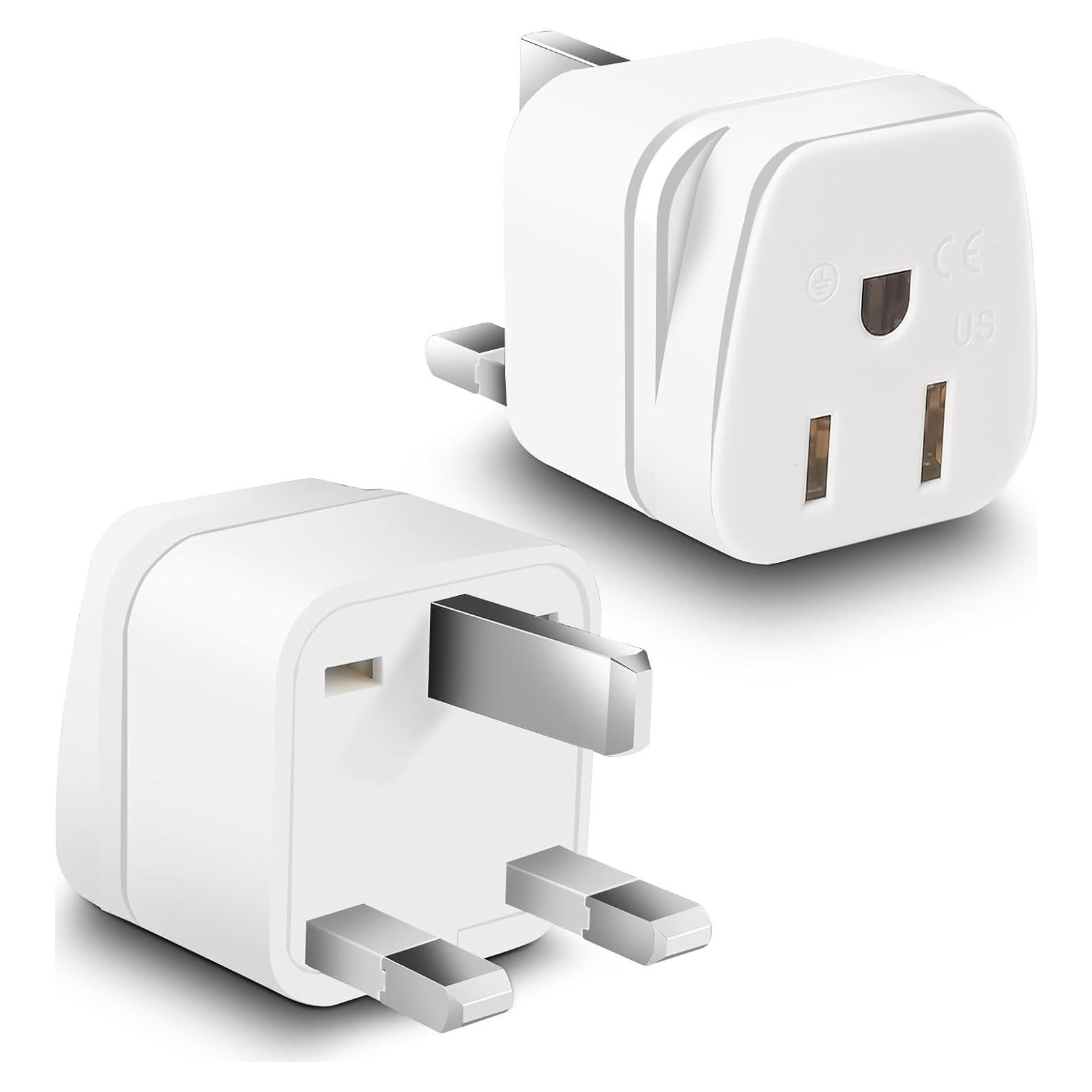 Adaptador de Enchufe Tipo G OFOAEEA 2 Pack EE. UU. a Reino Unido