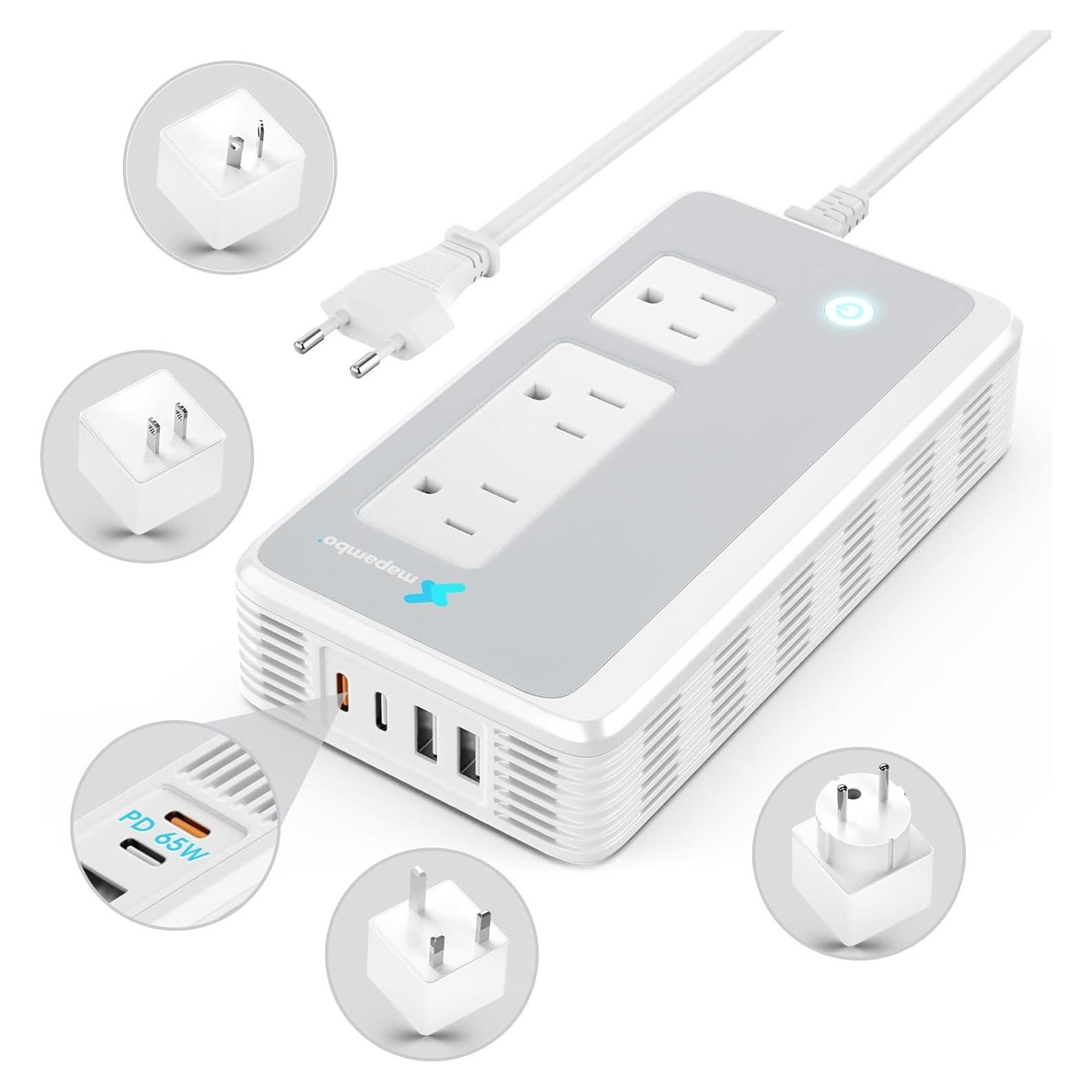 Convertidor de Voltaje 220V a 110V Mapambo 65W USB C