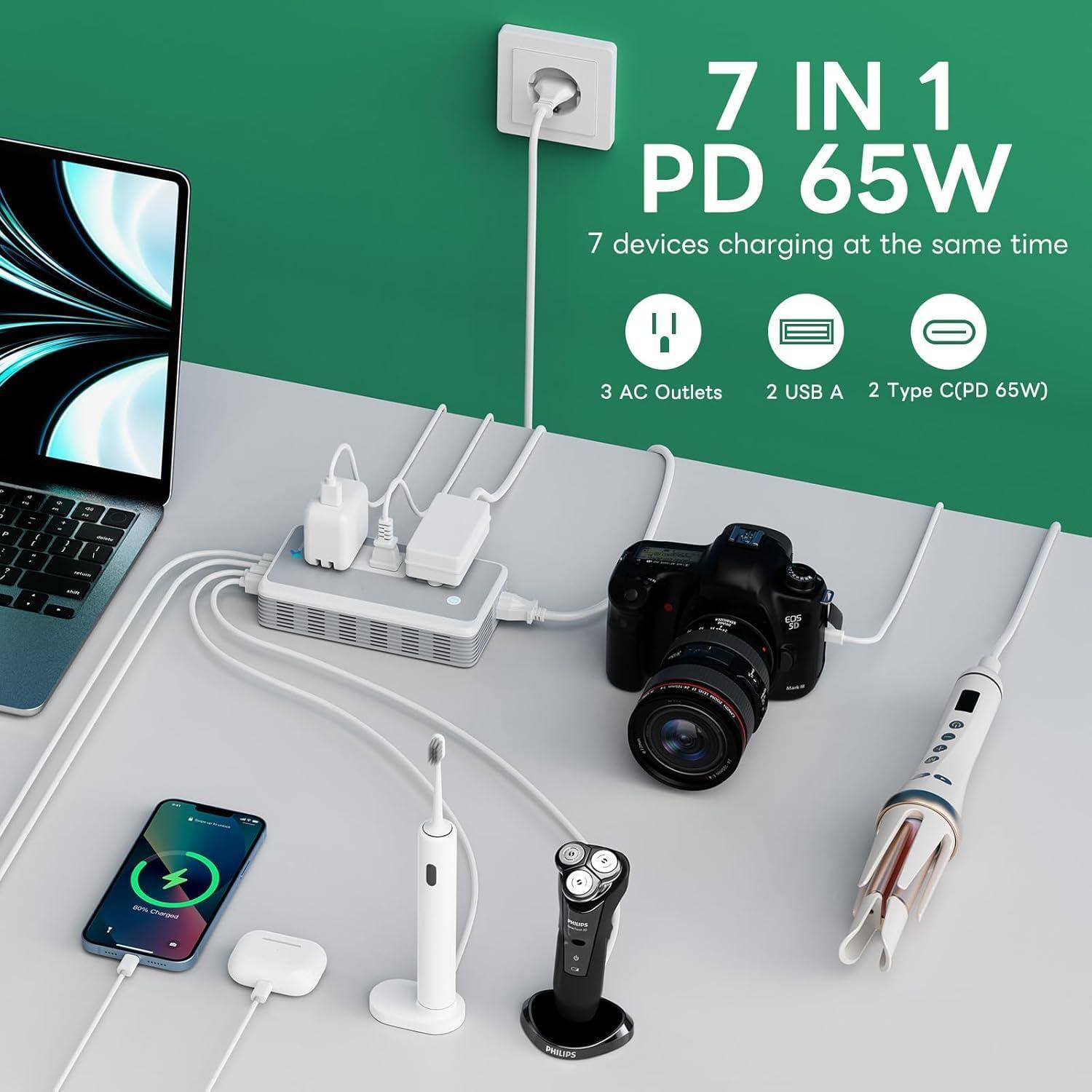 Convertidor de Voltaje 220V a 110V Mapambo 65W USB C