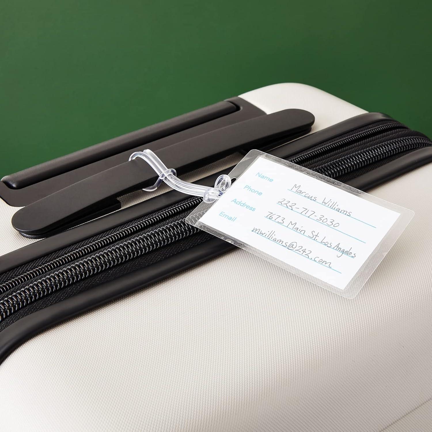 Etiquetas de Equipaje Autolaminadas Juvale 30-Pack 10.4x6.6 cm