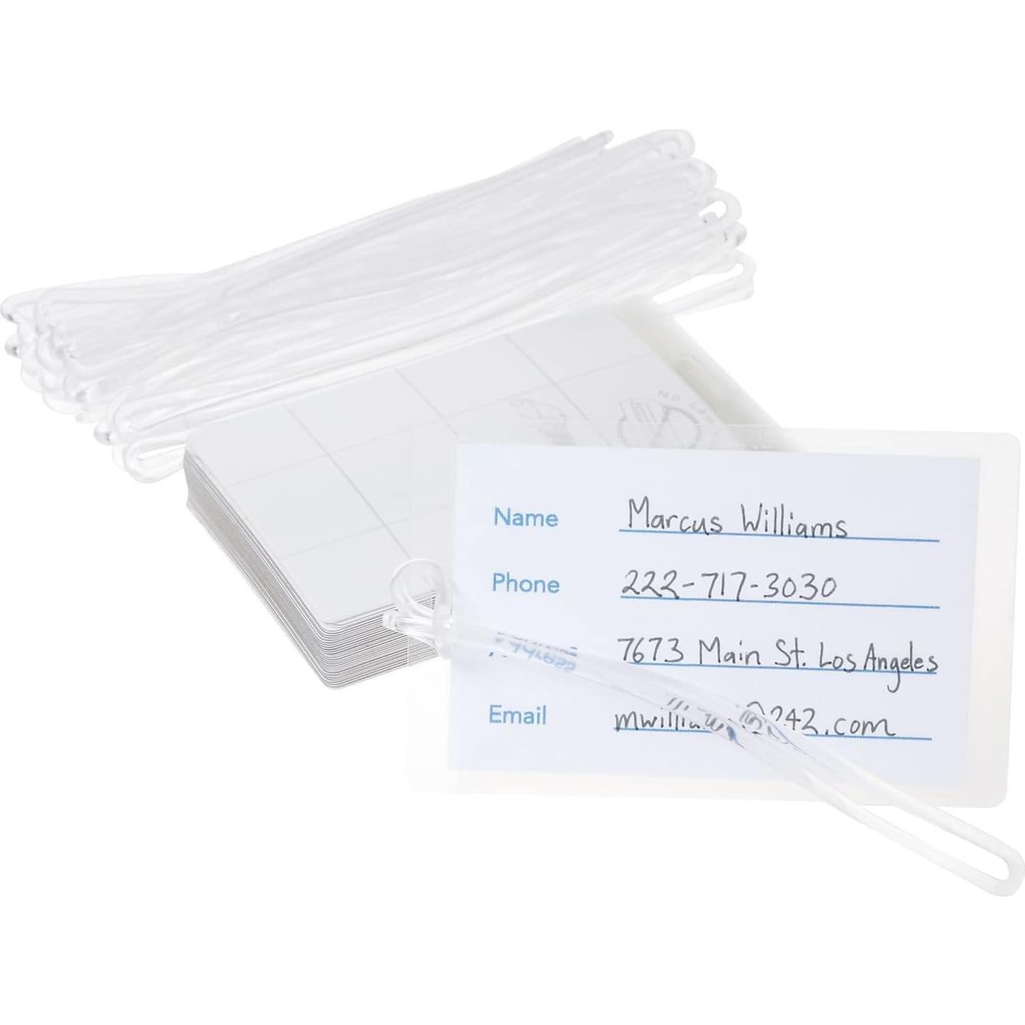 Etiquetas de Equipaje Autolaminadas Juvale 30-Pack 10.4x6.6 cm