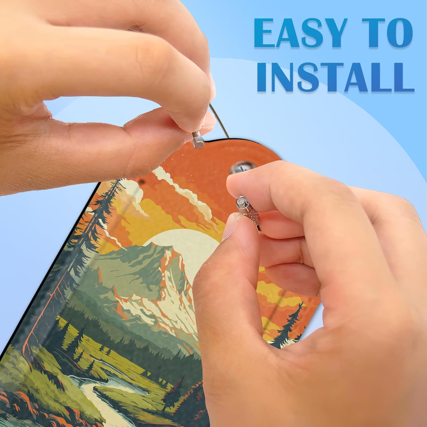 Etiquetas de Equipaje Vintage Mountain DEMACYA 2 Piezas Cuero