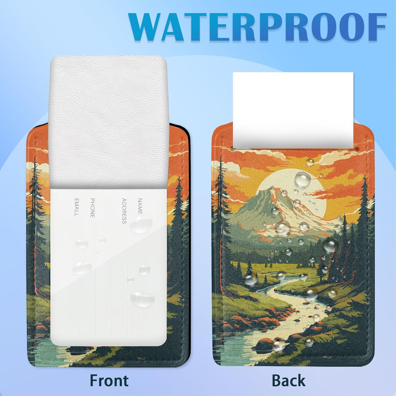 Etiquetas de Equipaje Vintage Mountain DEMACYA 2 Piezas Cuero