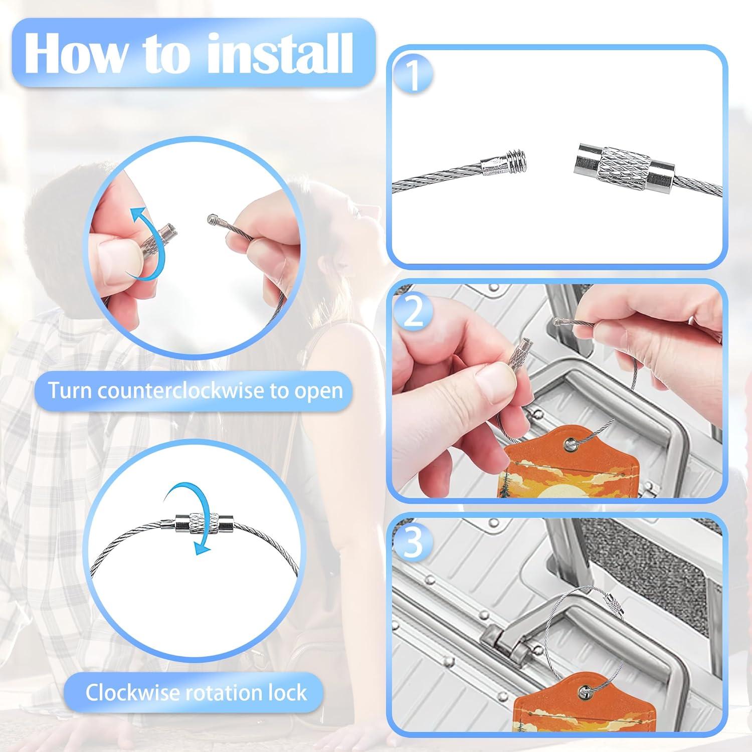 Etiquetas de Equipaje Vintage Mountain DEMACYA 2 Piezas Cuero