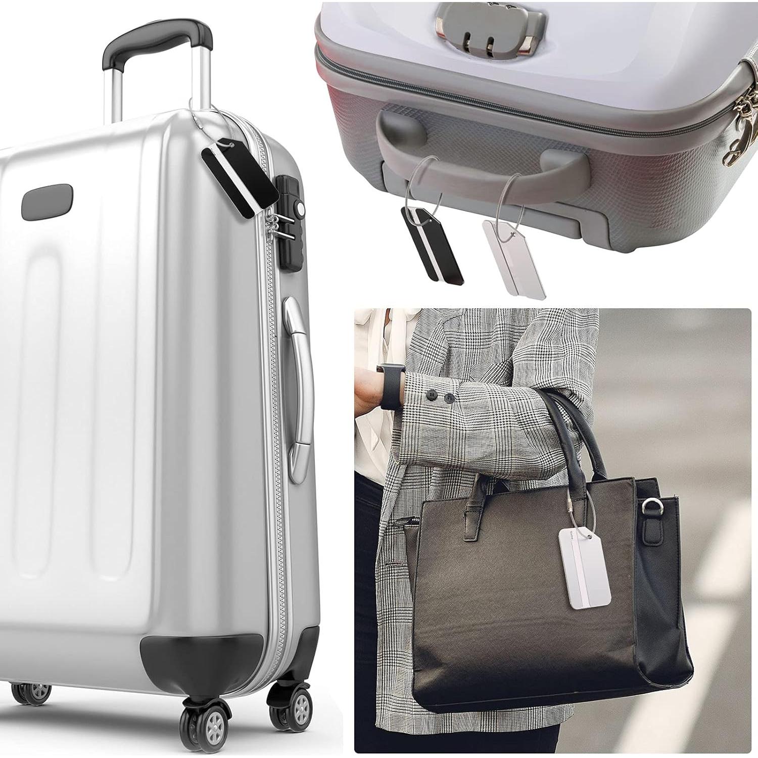 12 Etiquetas de Equipaje Weewooday Aluminio Impermeables