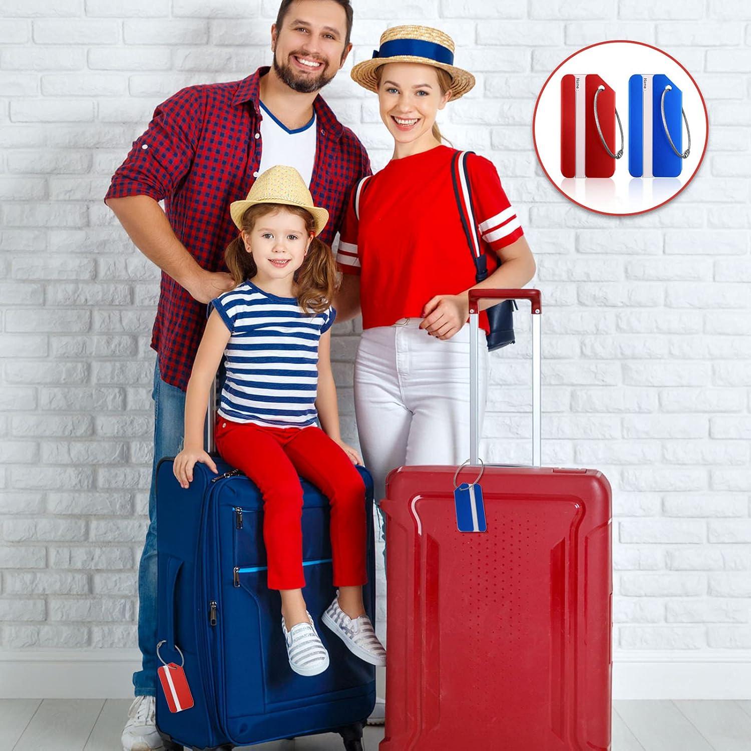 12 Etiquetas de Equipaje Weewooday Aluminio Impermeables