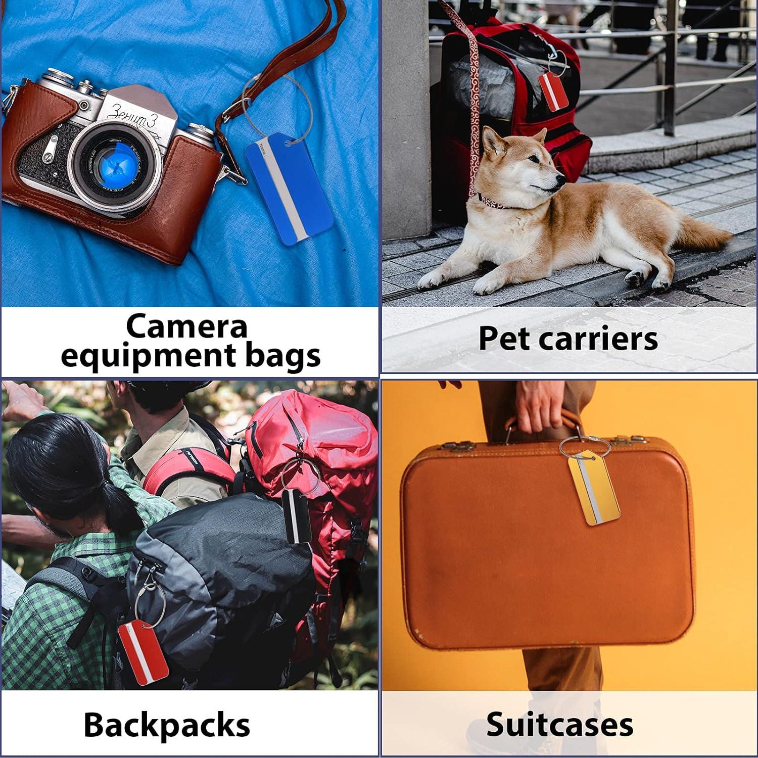 12 Etiquetas de Equipaje Weewooday Aluminio Impermeables