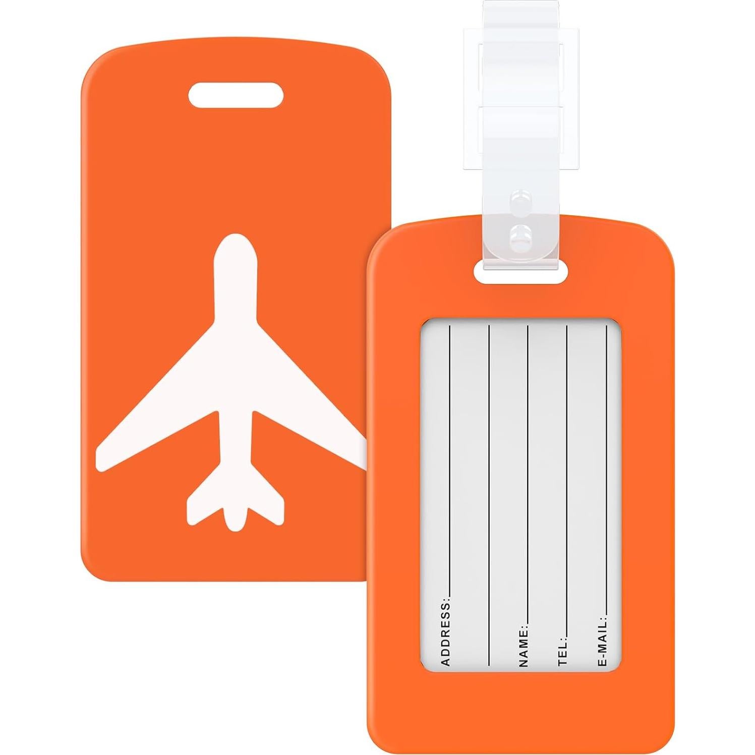 Etiquetas de Equipaje de Silicona Maromalife 2 Pack Naranja