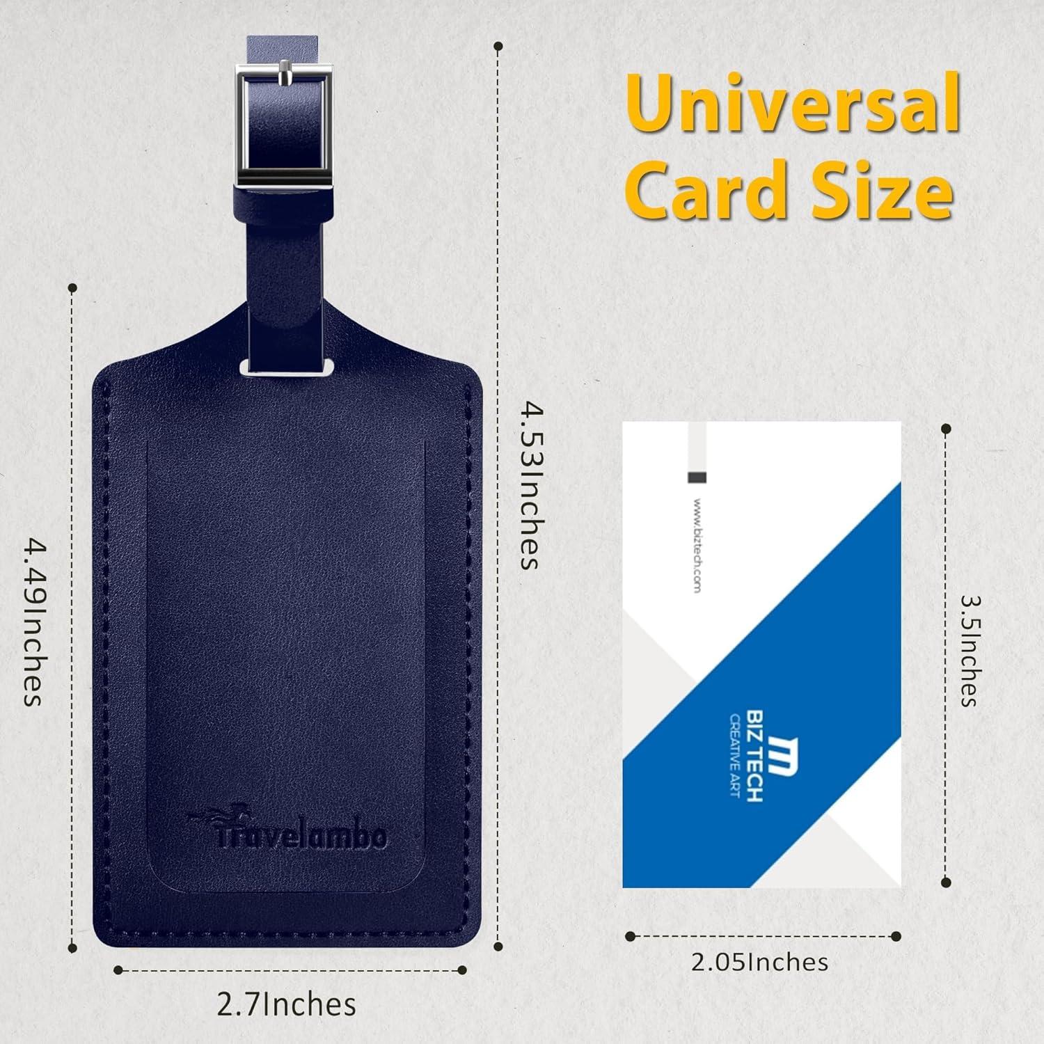 8 Etiquetas de Equipaje de Cuero Travelambo - Duraderas y Personalizables