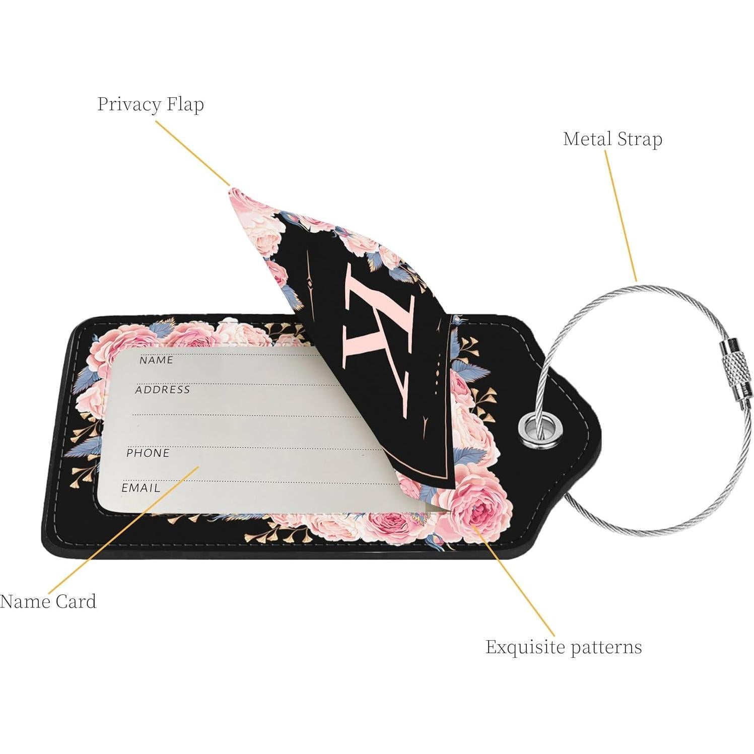 Etiquetas de Equipaje de Cuero PU Anikathy - 2 Pcs con Privacidad