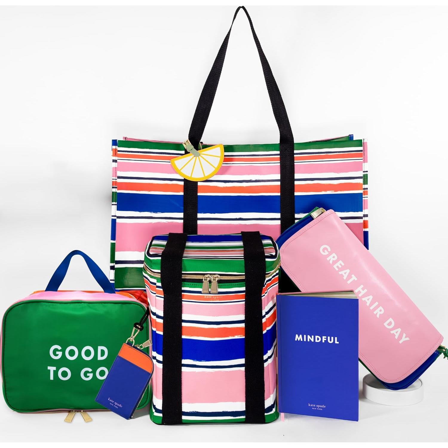 Etiqueta de Equipaje Vegana Redonda Kate Spade Amarilla