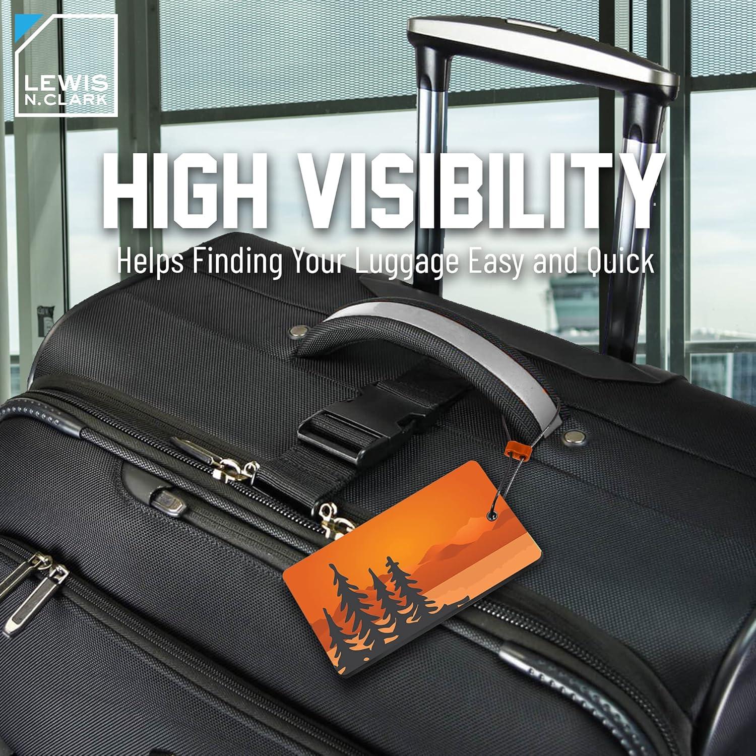 Etiqueta de Equipaje Lewis N. Clark TPU Naranjas 10.8x6.35cm