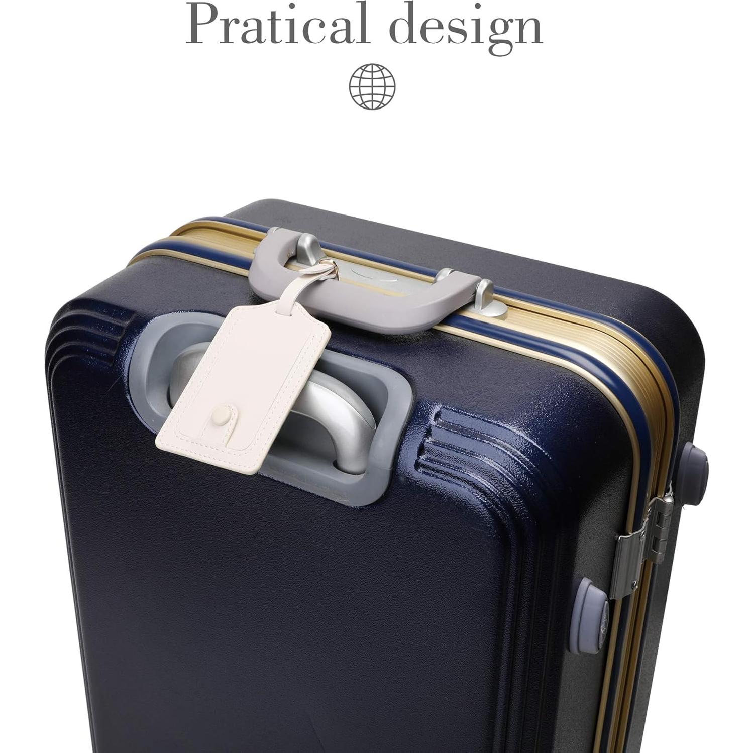 Etiquetas de Equipaje de Cuero PU COOLYOUTH - Ajustables y Resistentes al Agua