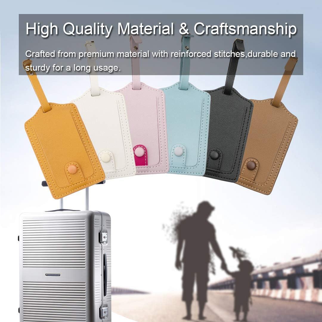 Etiquetas de Equipaje de Cuero PU COOLYOUTH - Ajustables y Resistentes al Agua