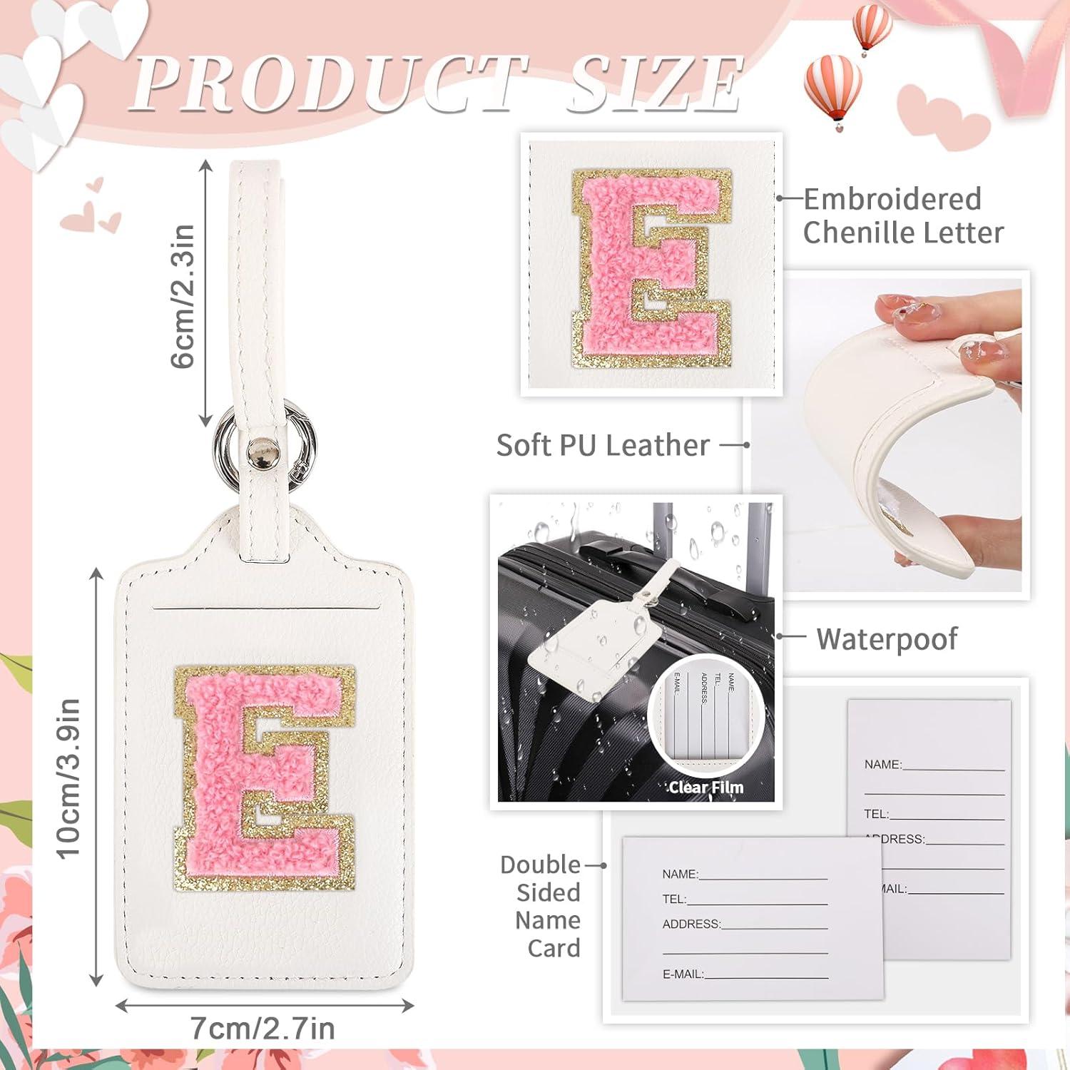 Etiqueta de Equipaje Personalizada Izuzta Letra E Cuero PU