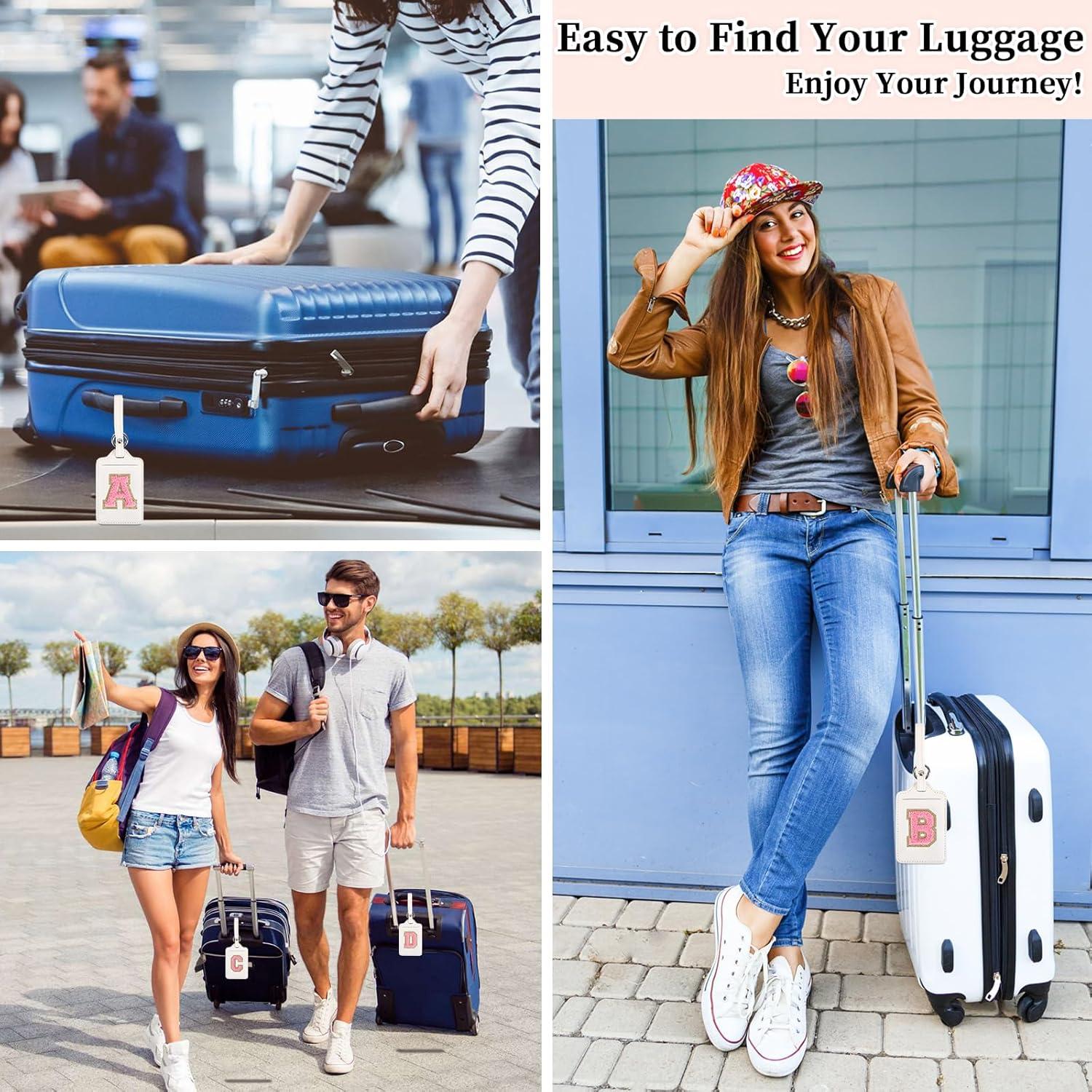 Etiqueta de Equipaje Personalizada Izuzta Letra E Cuero PU