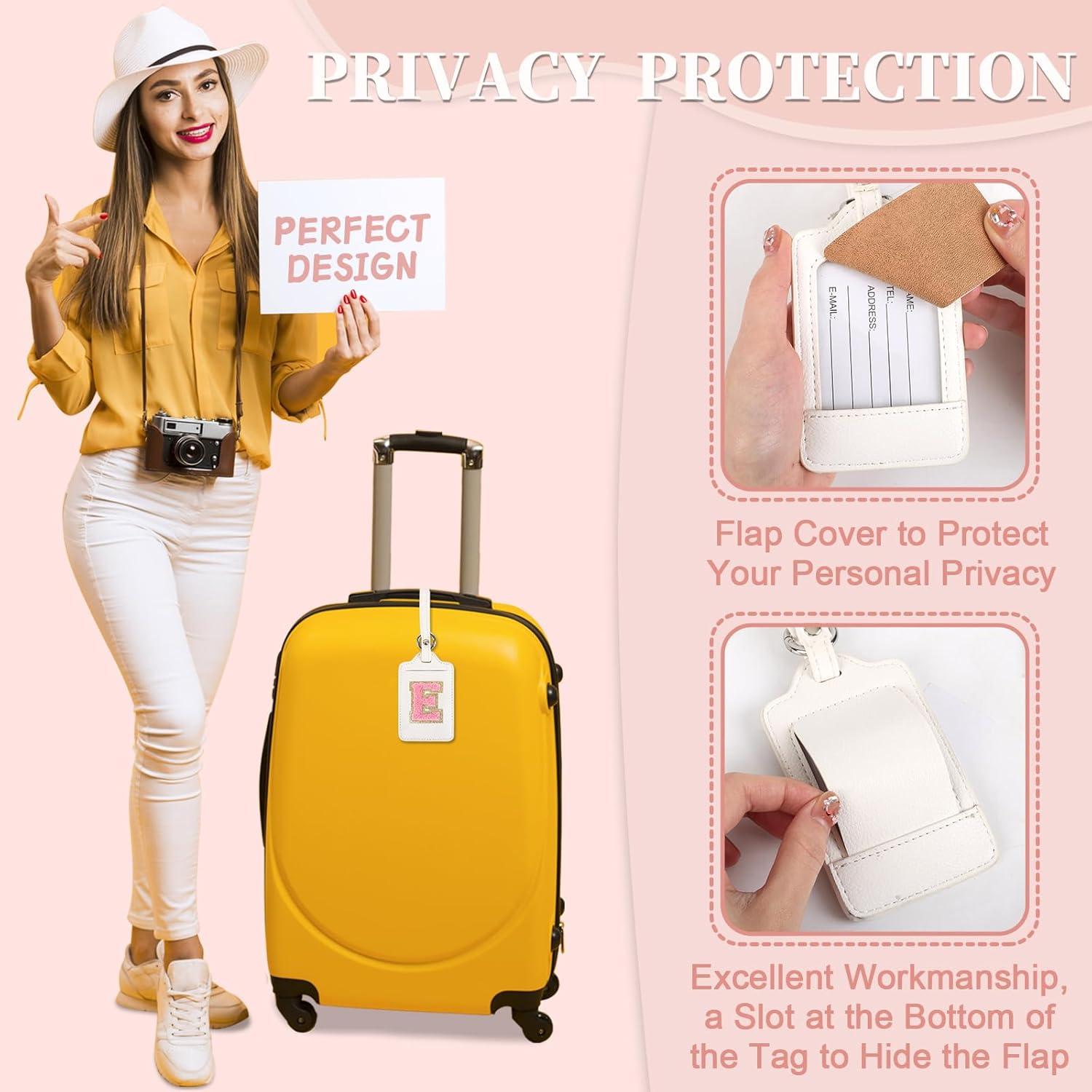 Etiqueta de Equipaje Personalizada Izuzta Letra E Cuero PU