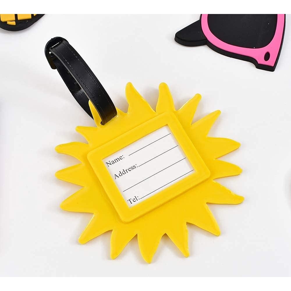 Etiquetas de Equipaje VIOCIWUO 6Pcs PVC y Acero Inoxidable