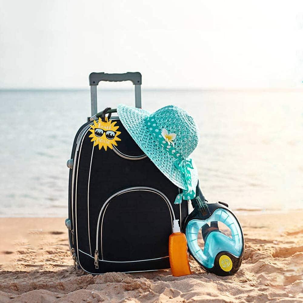 Etiquetas de Equipaje VIOCIWUO 6Pcs PVC y Acero Inoxidable