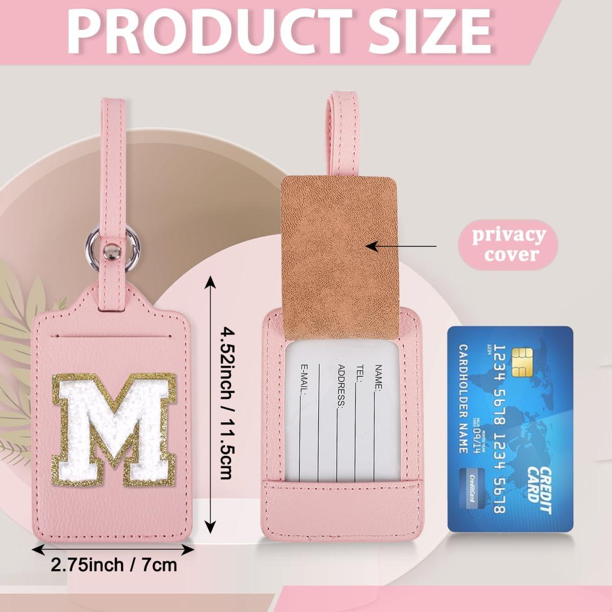 Etiqueta de Equipaje Personalizada XSUIOY Rosa M Cuero PU