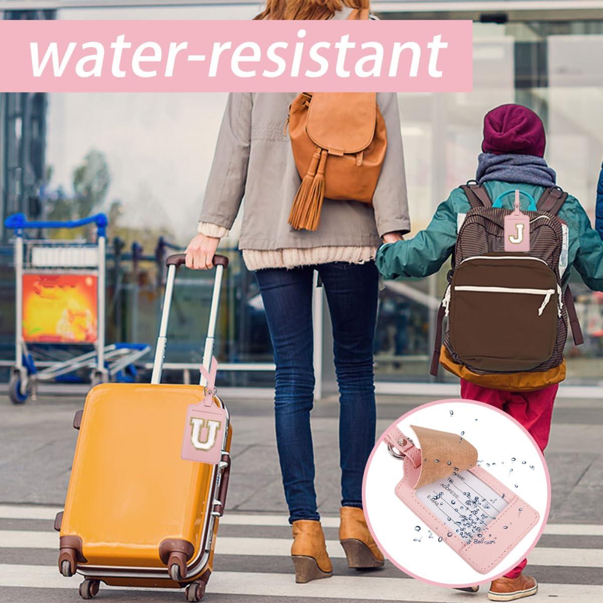 Etiqueta de Equipaje Personalizada XSUIOY Rosa M Cuero PU