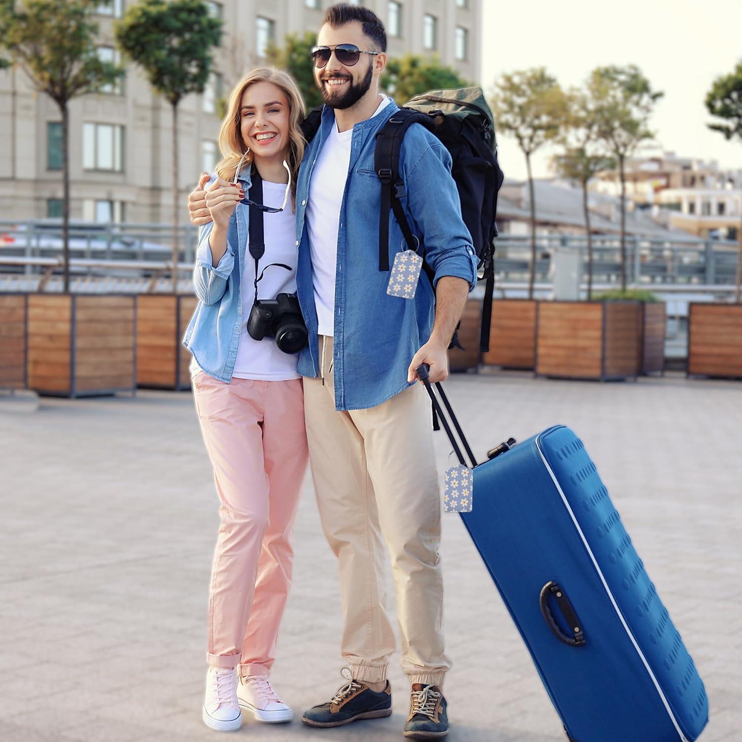 Set de 2 Etiquetas de Equipaje TXIANT - Cuero Psicodélico