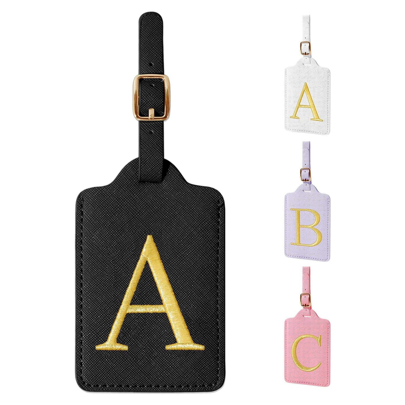 Etiqueta de Equipaje Personalizada Izuzta Cuero Negro A