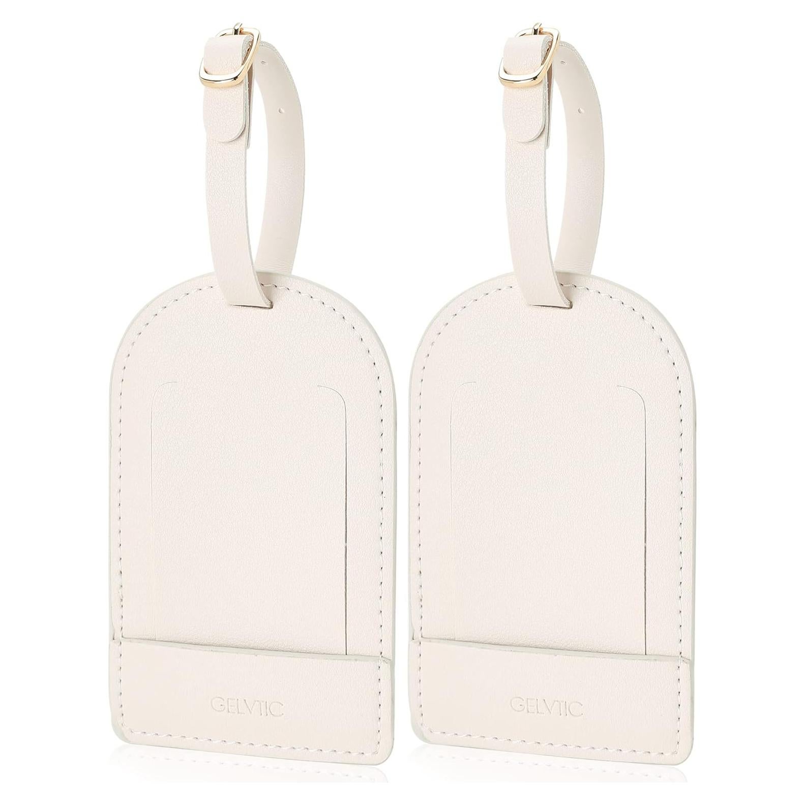 Etiquetas de Equipaje de Cuero Sintético GELVTIC - 2 Paquetes