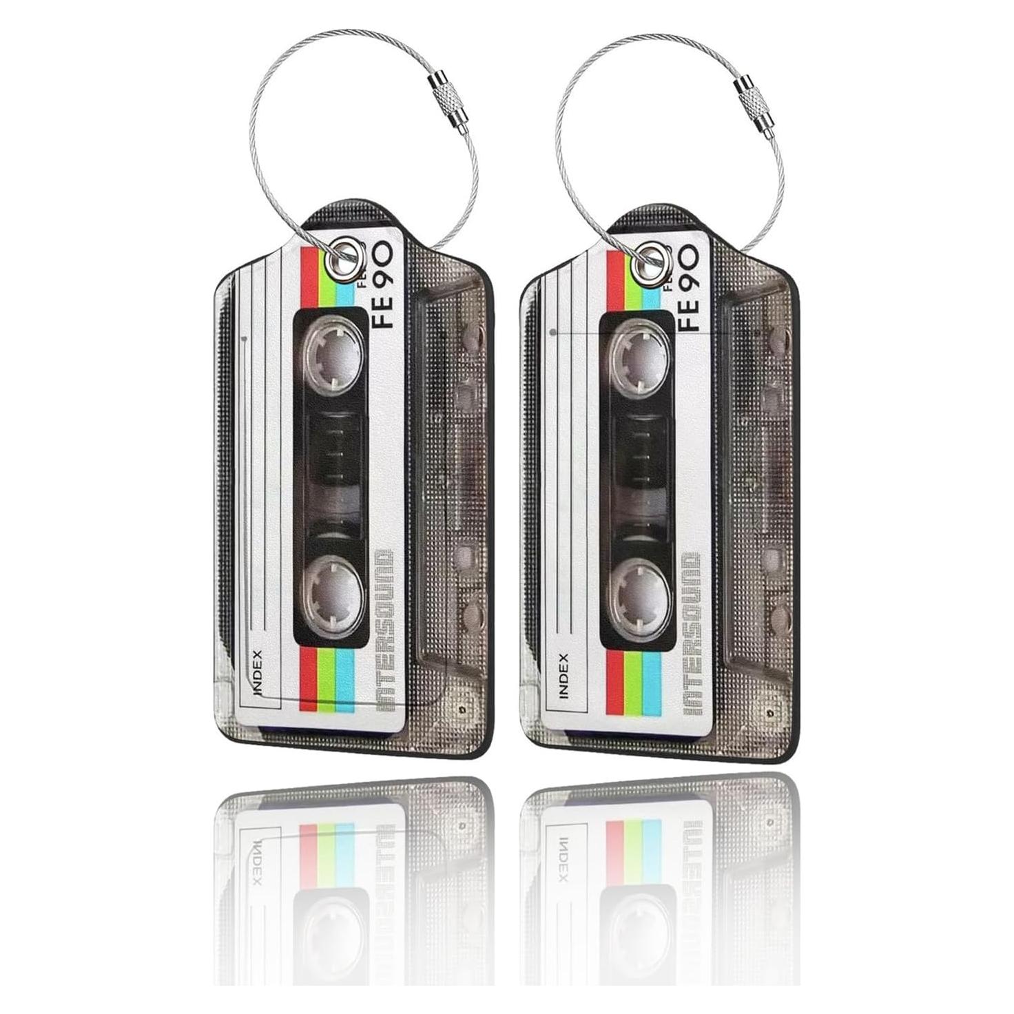 Etiquetas de Equipaje GACCAP 2 Pcs Cuero Retro con Privacidad