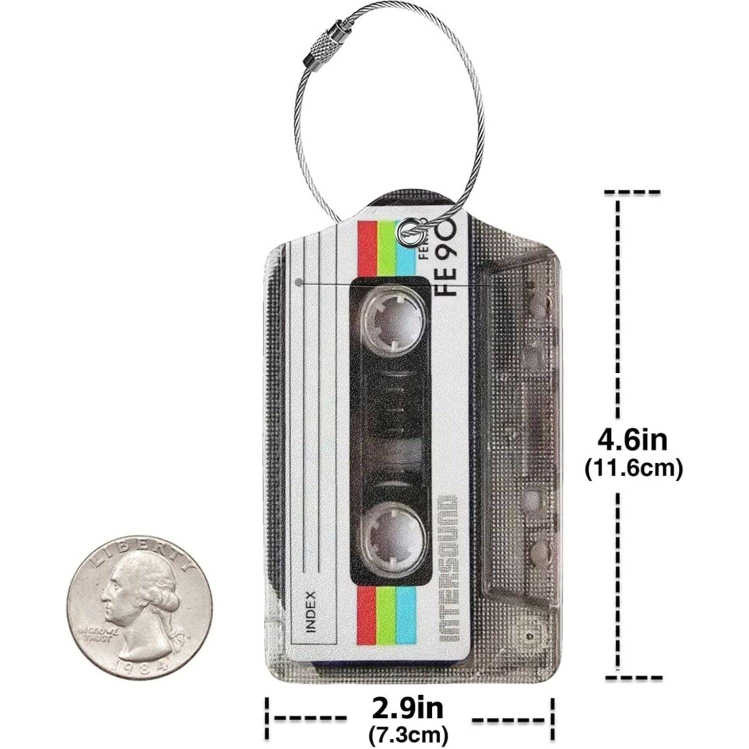 Etiquetas de Equipaje GACCAP 2 Pcs Cuero Retro con Privacidad