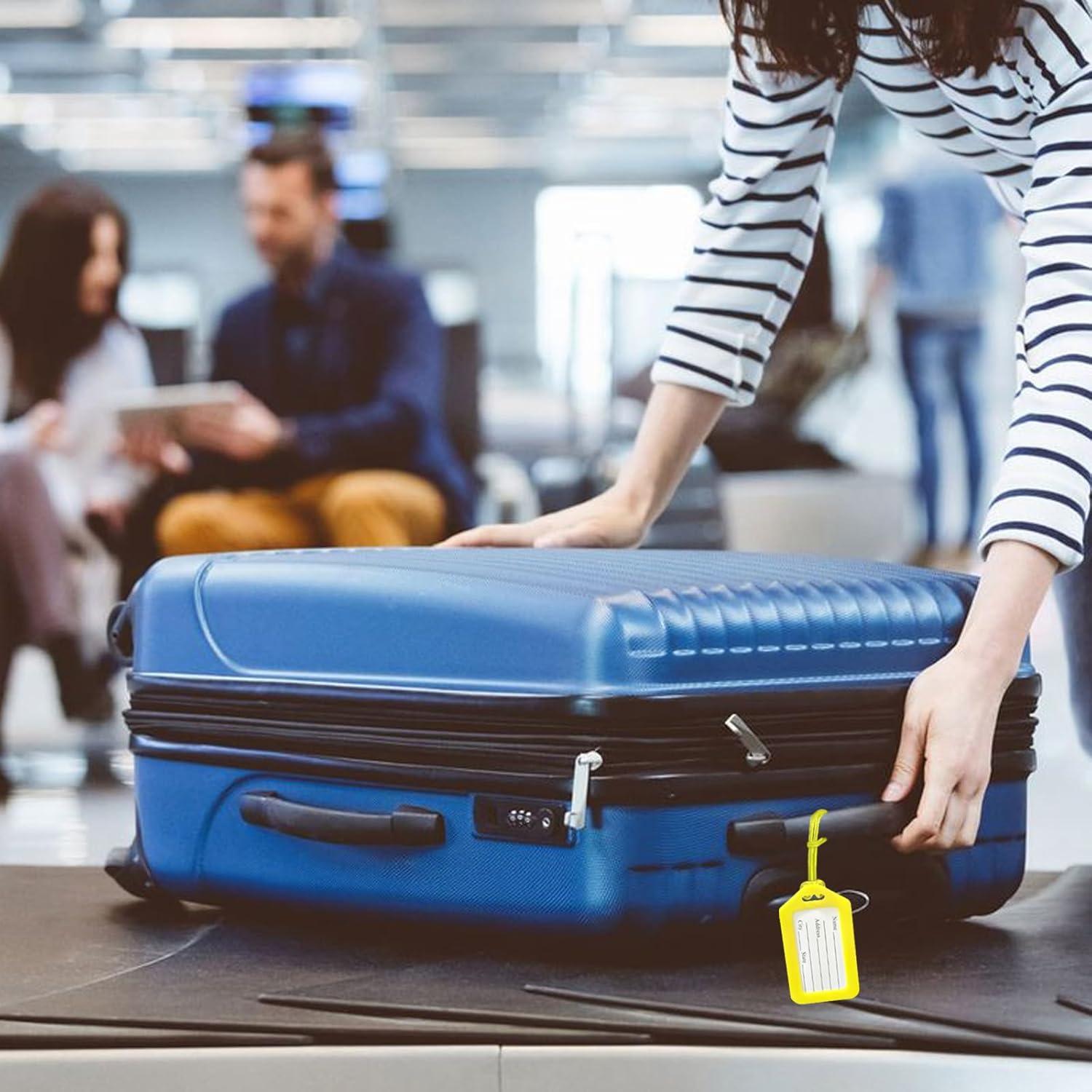 Etiquetas de Equipaje QOIUSO - Paquete de 6 Colores Impermeables