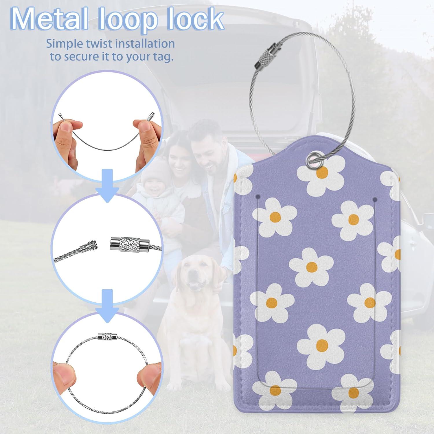 Etiquetas de Equipaje ZIHONSE de Cuero PU con Privacidad 3 Pzas